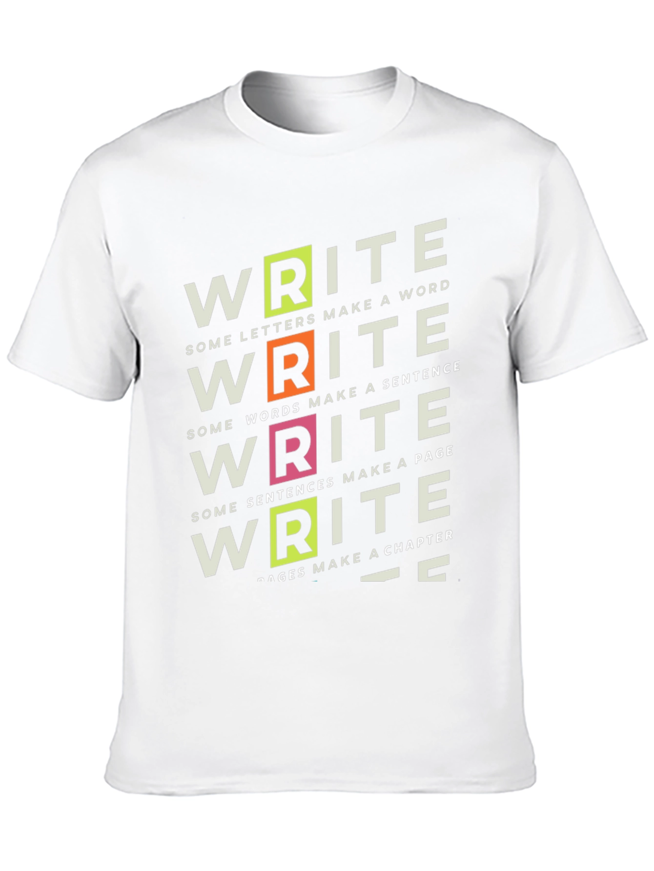 Write T-Shirt: Words Sentences Chapters - Black