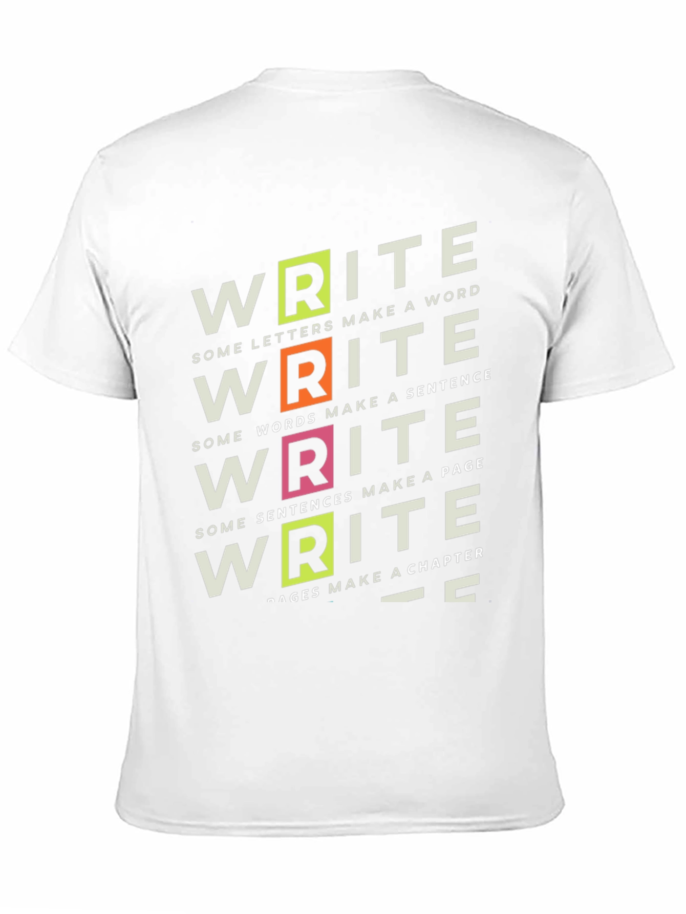 Write T-Shirt: Words Sentences Chapters - Black