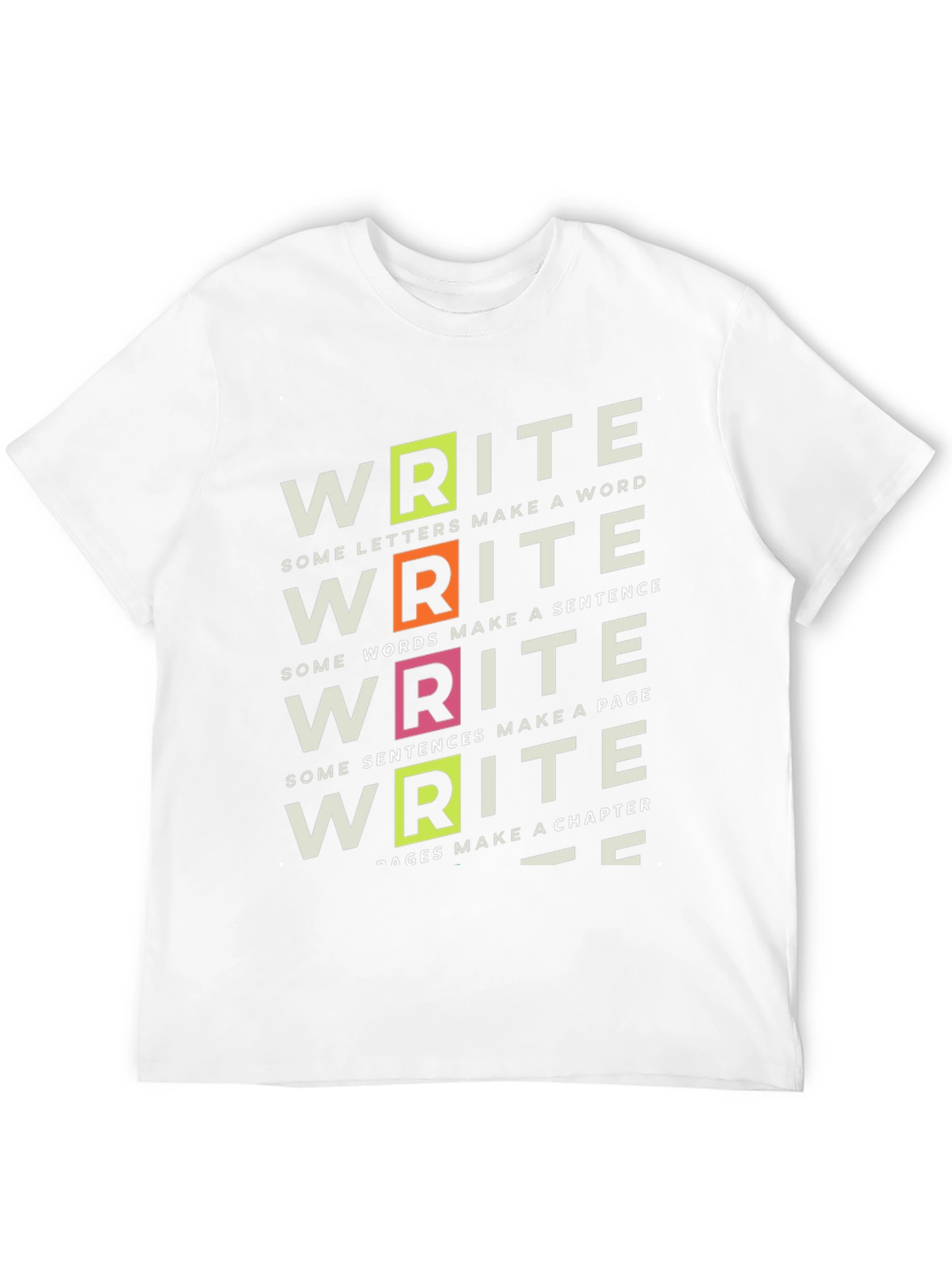Write T-Shirt: Words Sentences Chapters - Black