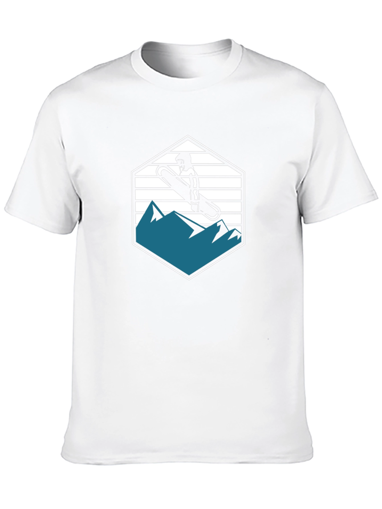Snowboarder Graphic Tee - Mountain Hex Design