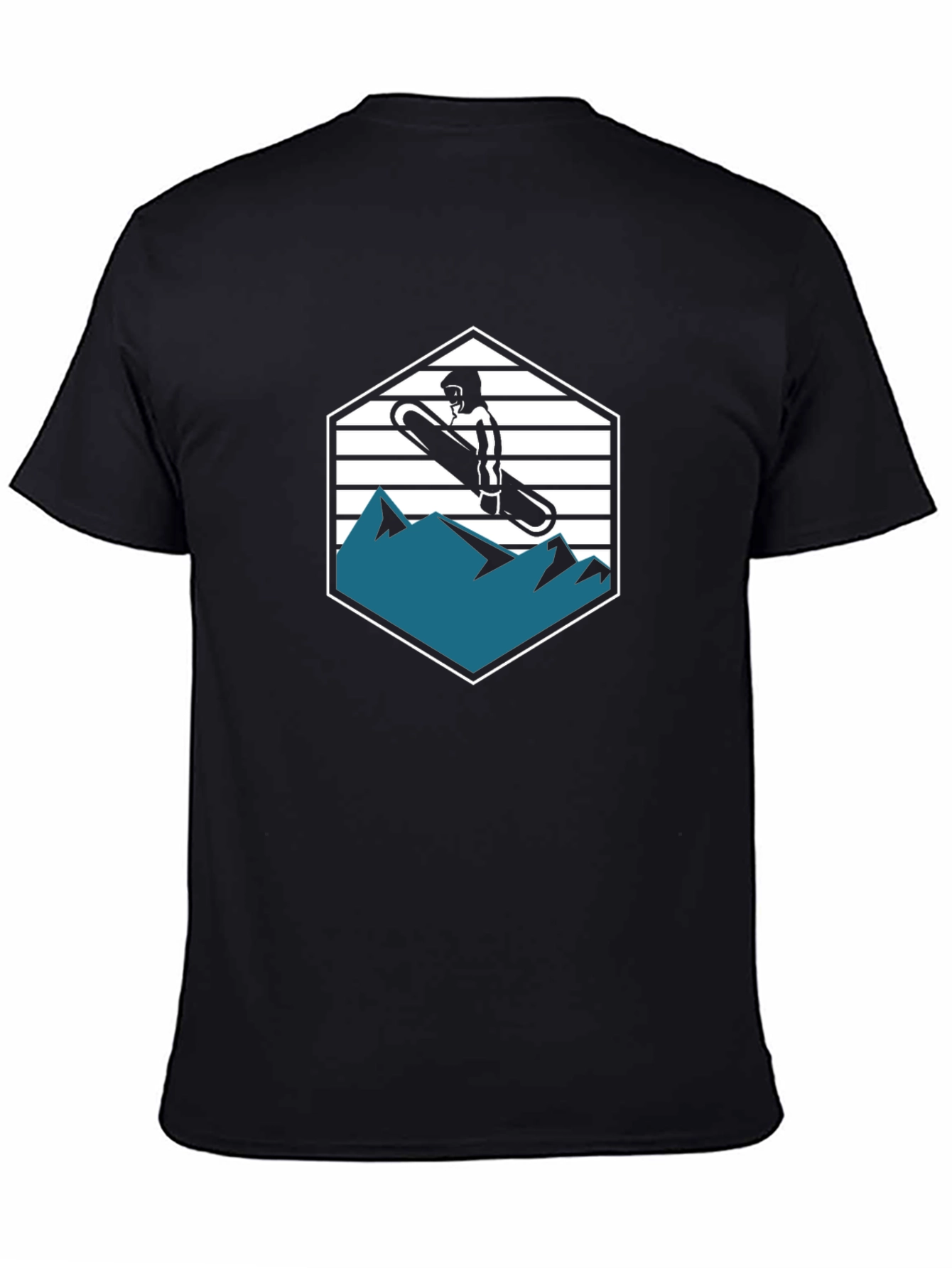 Snowboarder Graphic Tee - Mountain Hex Design