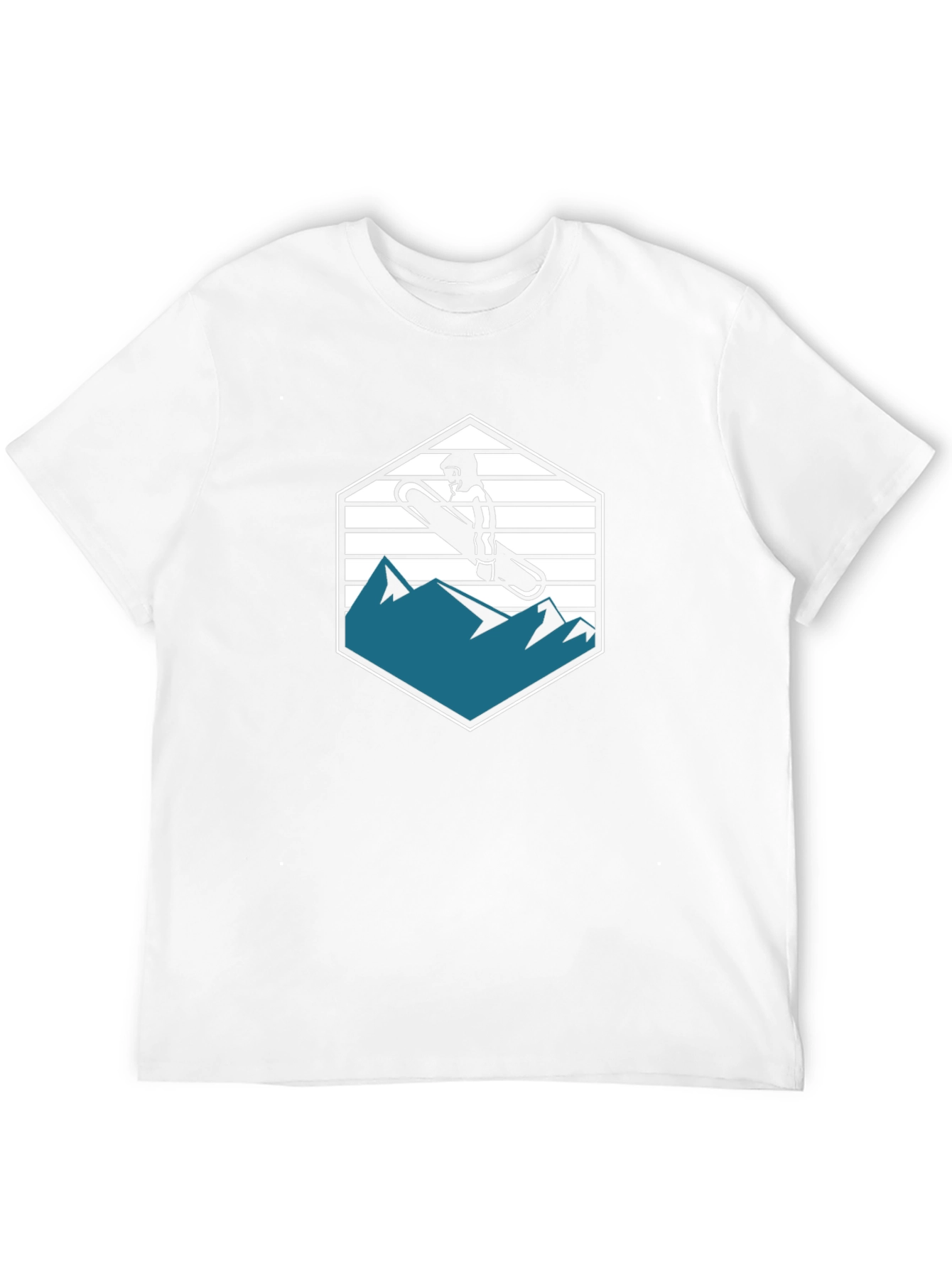Snowboarder Graphic Tee - Mountain Hex Design