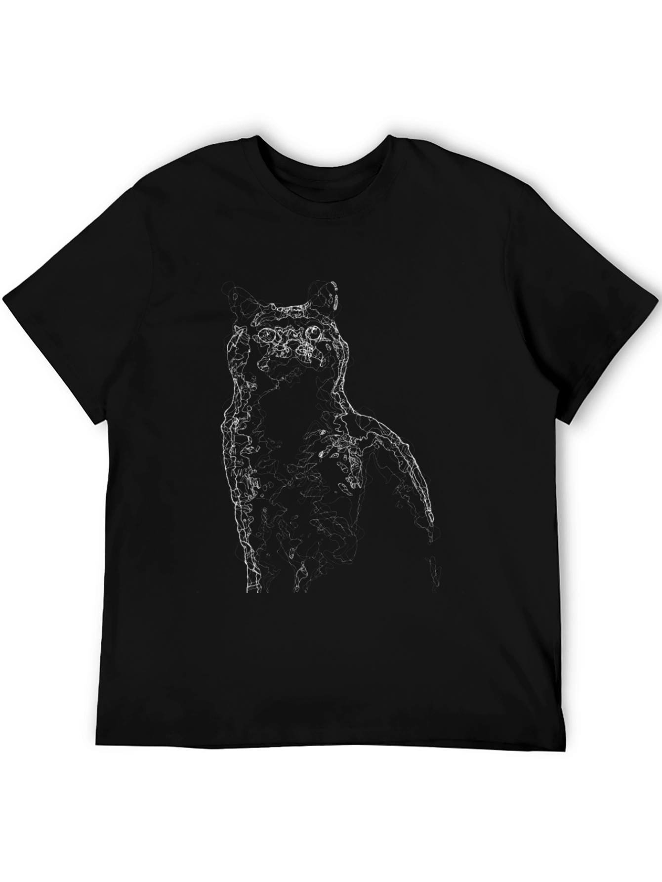 Cat Silhouette Black T-Shirt