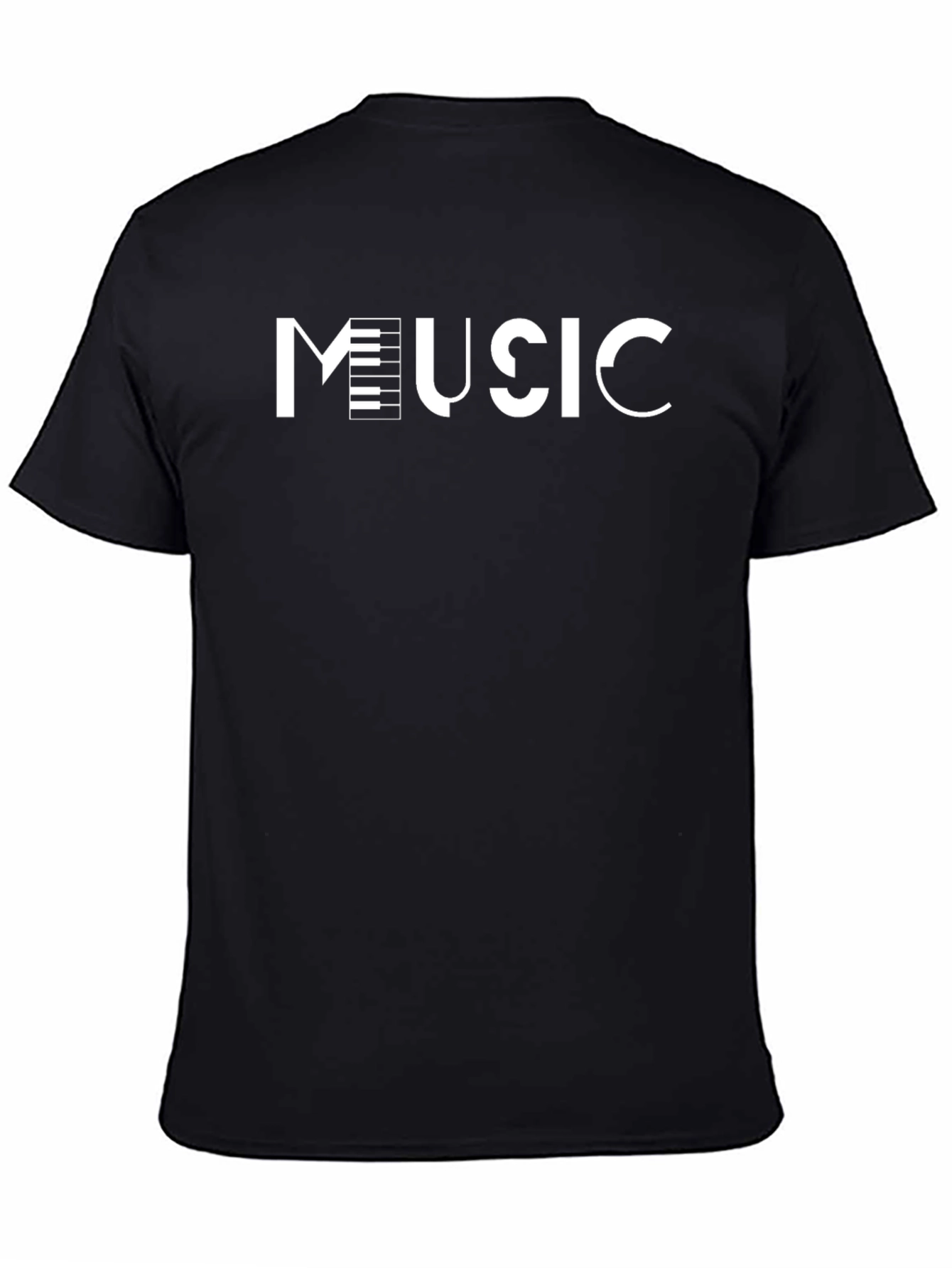 Music Inspired Black Cotton T-Shirt