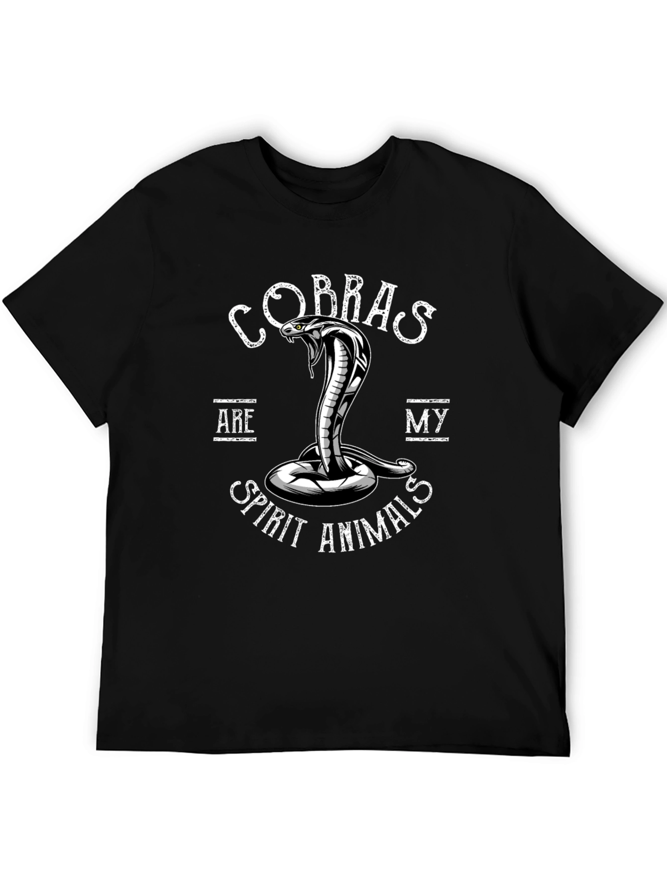 Cobra Spirit Animal Graphic Tee - Black