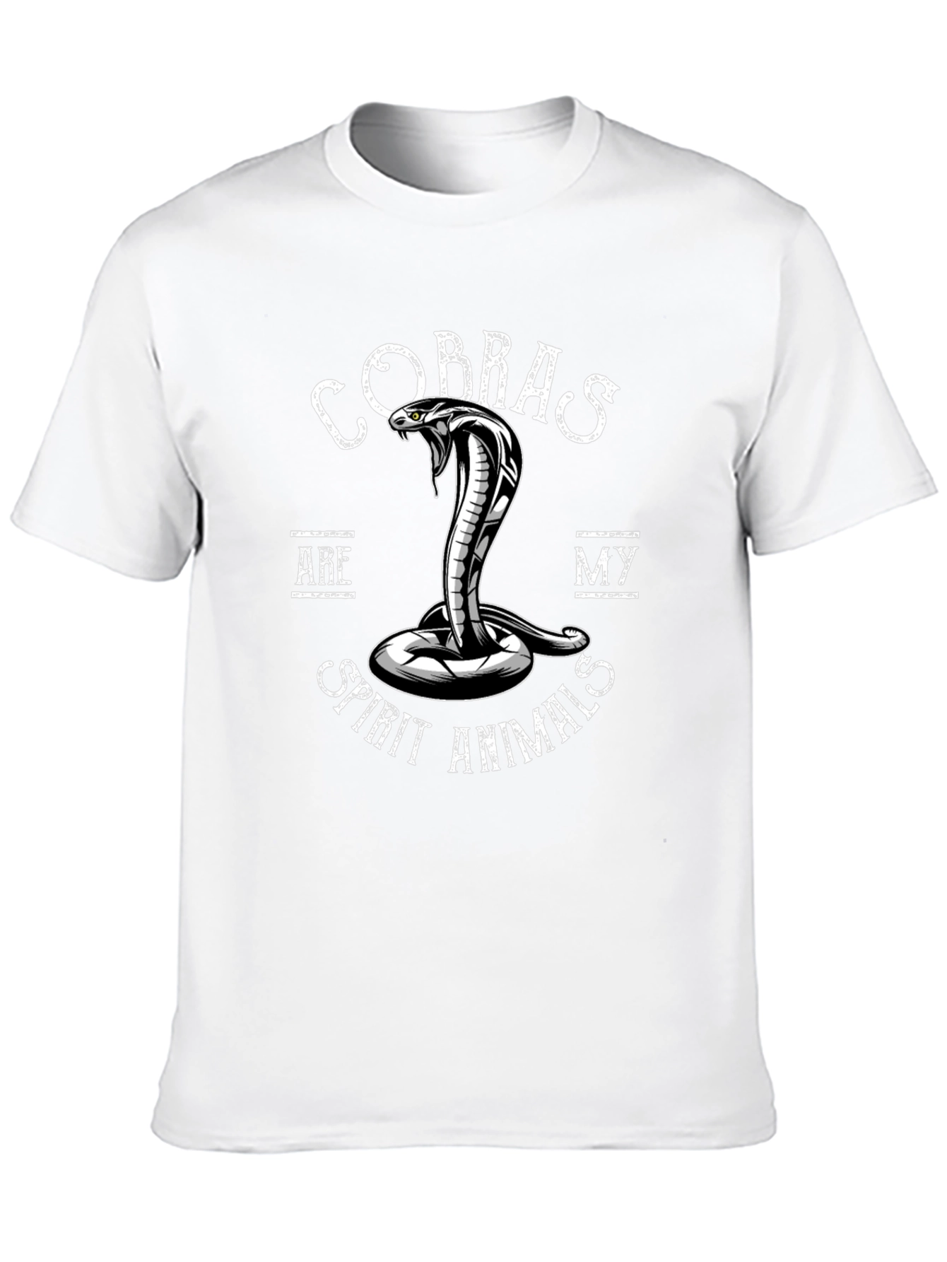 Cobra Spirit Animal Graphic Tee - Black