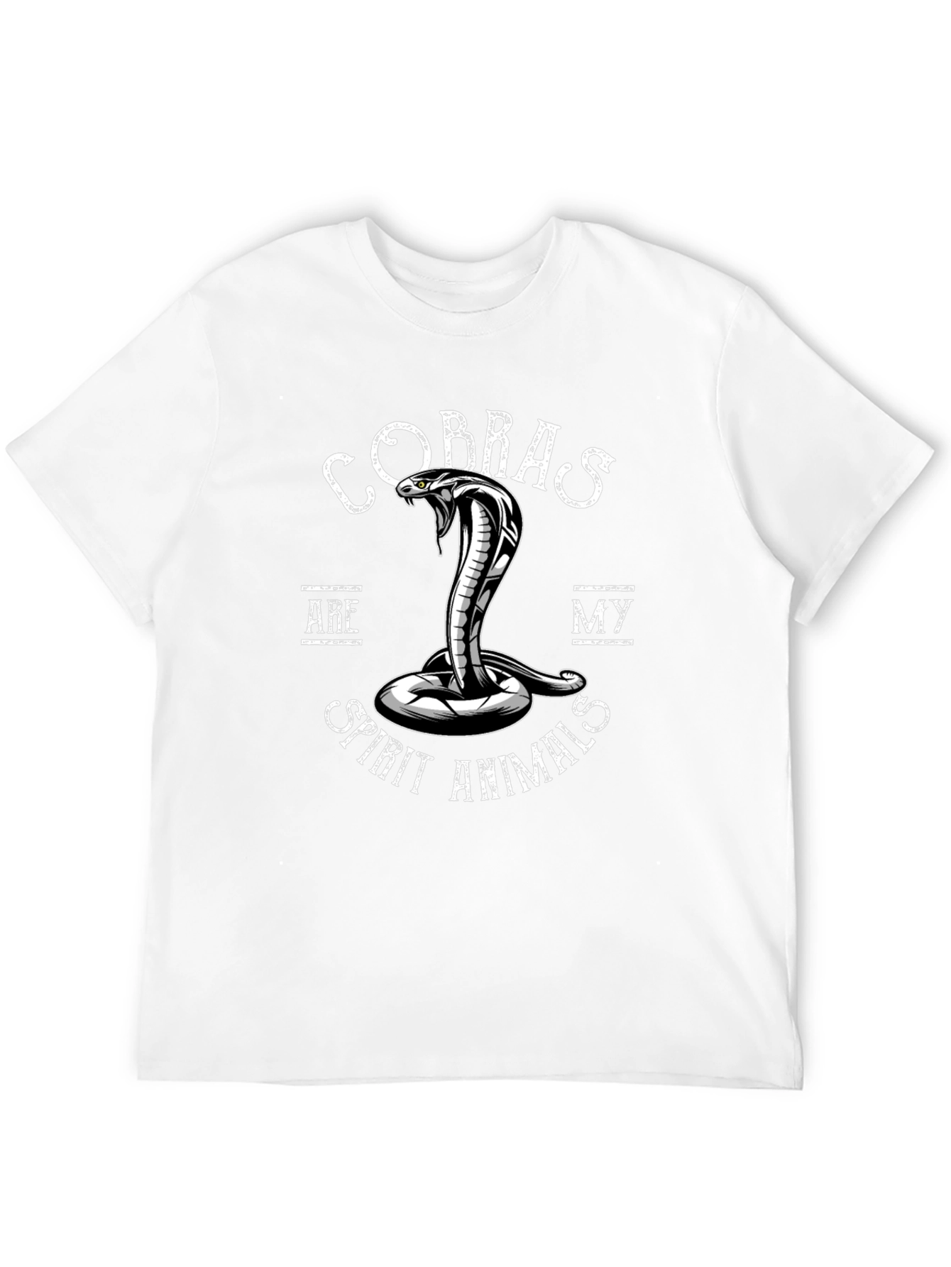 Cobra Spirit Animal Graphic Tee - Black