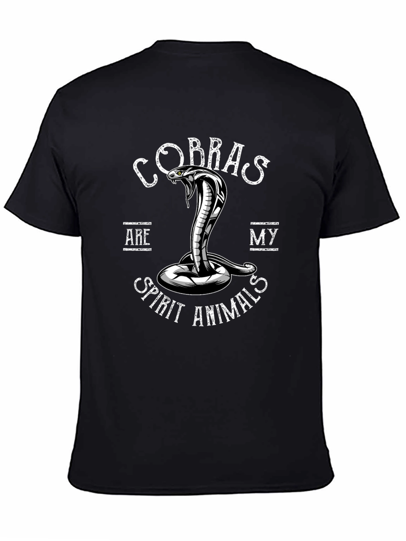 Cobra Spirit Animal Graphic Tee - Black