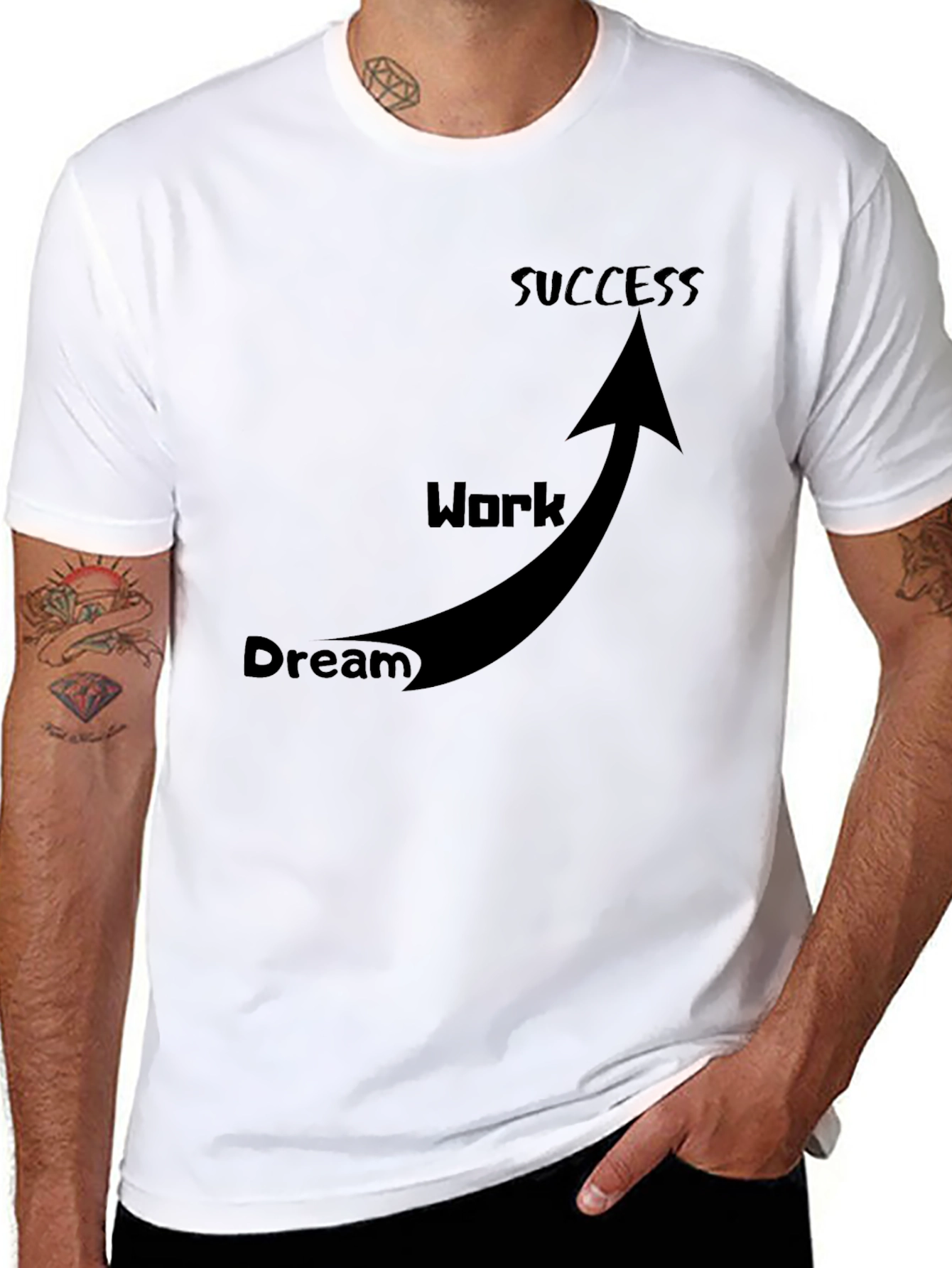 Dream Work Success T-Shirt Black