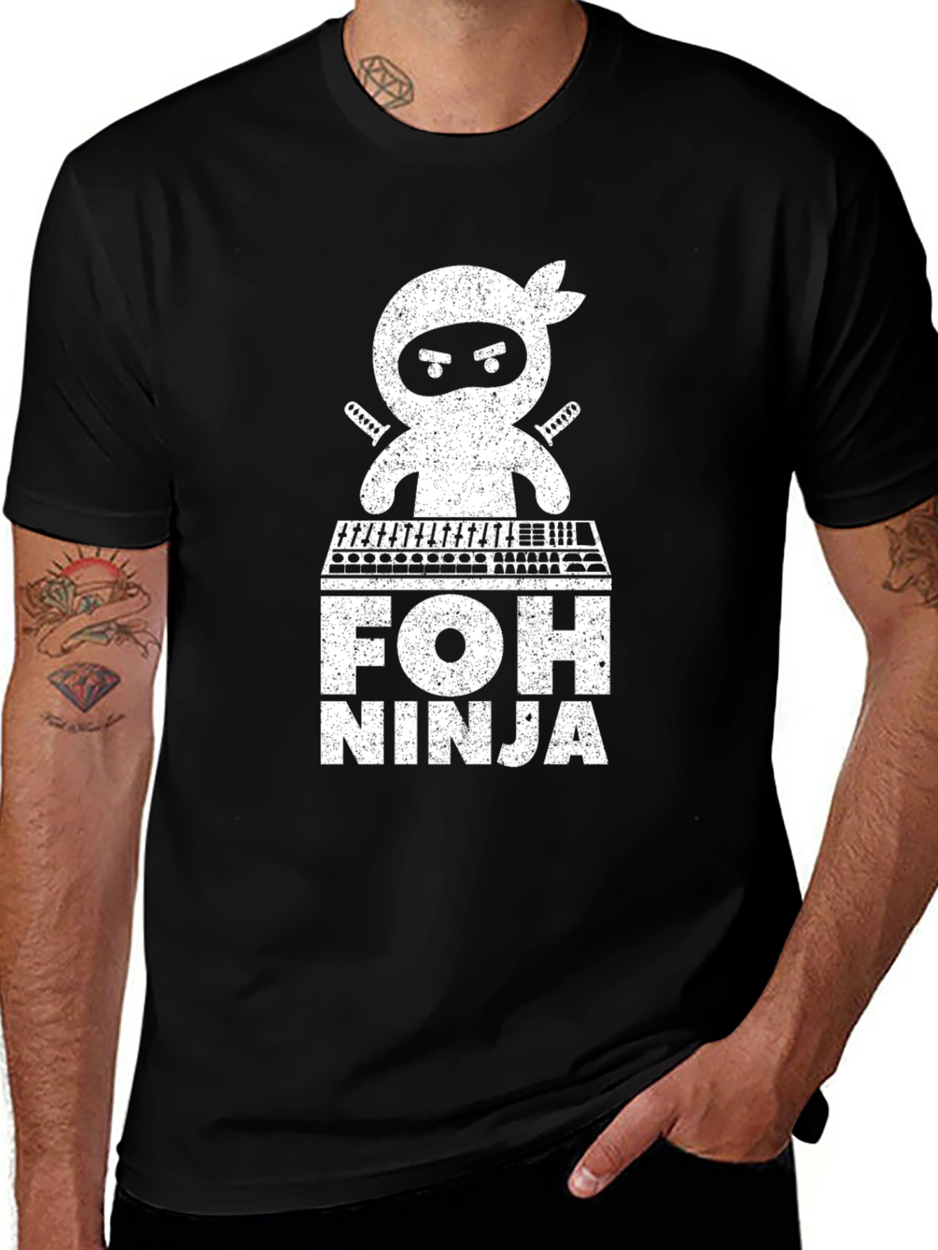 FOH Ninja Black Graphic T-Shirt