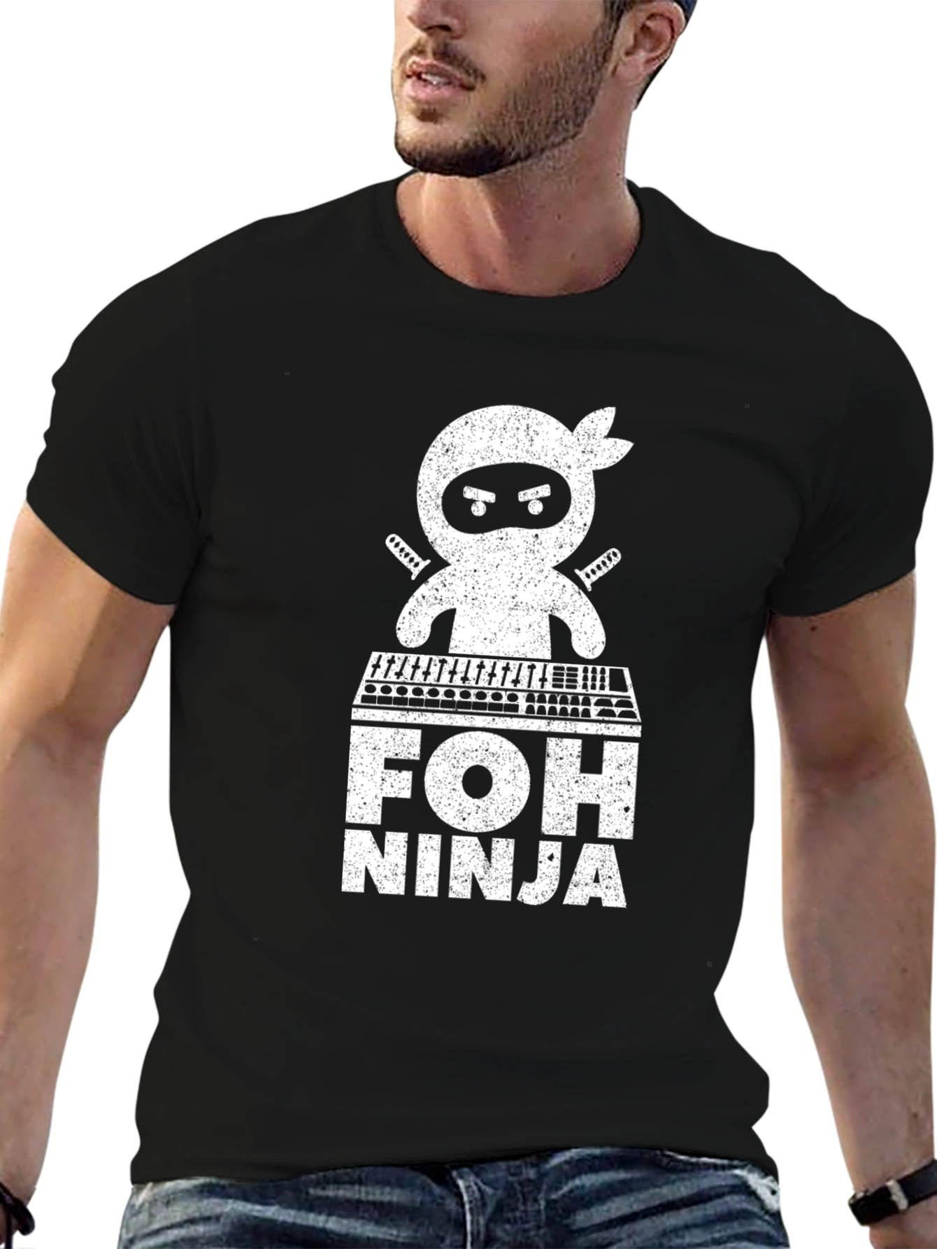 FOH Ninja Black Graphic T-Shirt