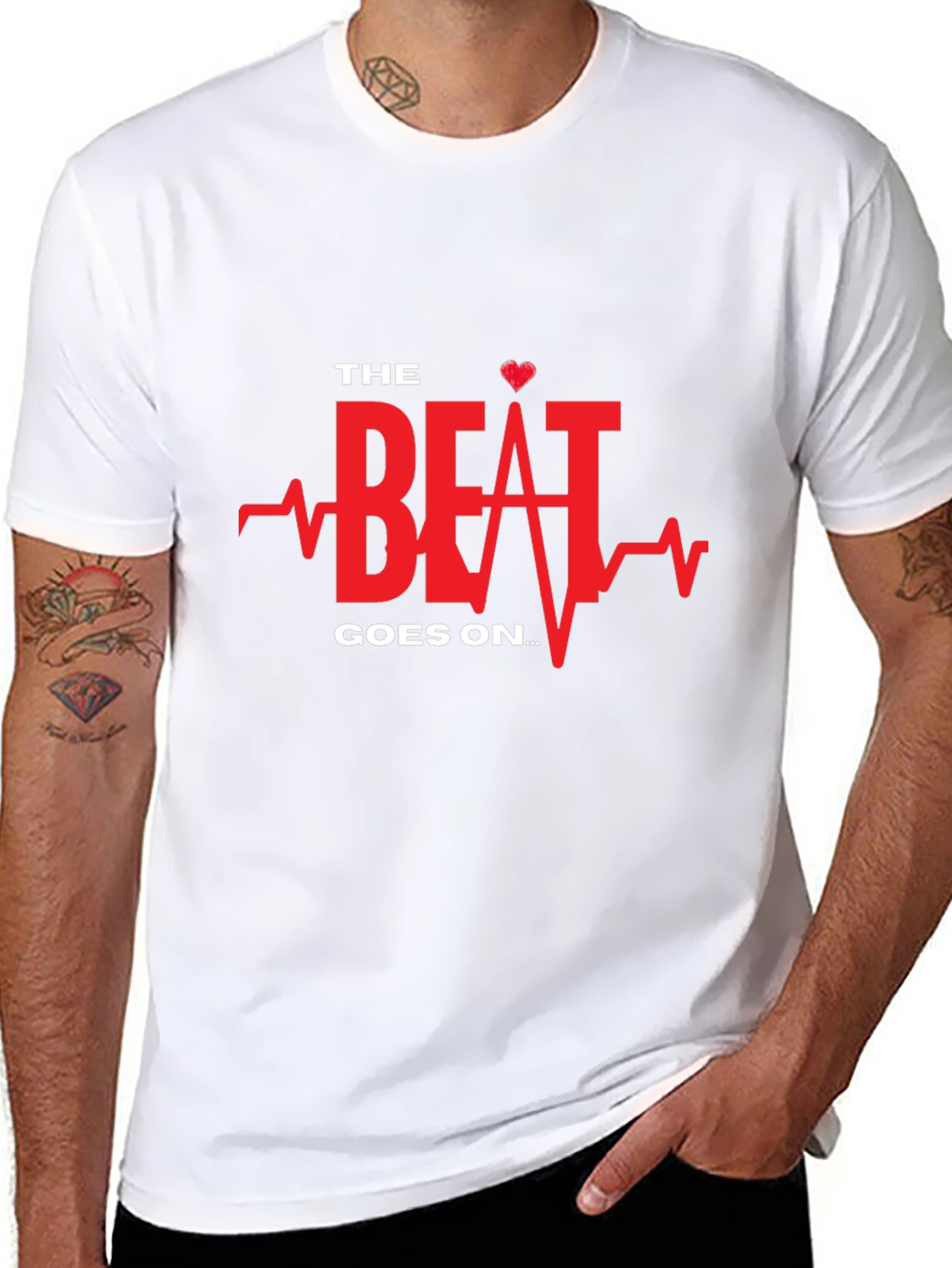 The Beat Goes On Black Graphic Tee