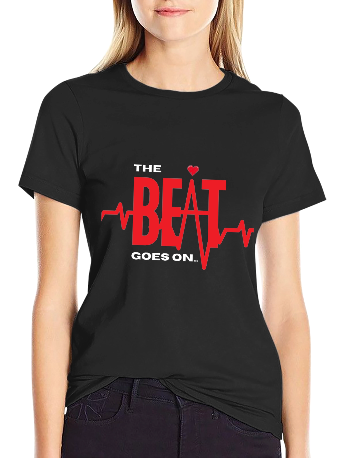 The Beat Goes On Black Graphic Tee