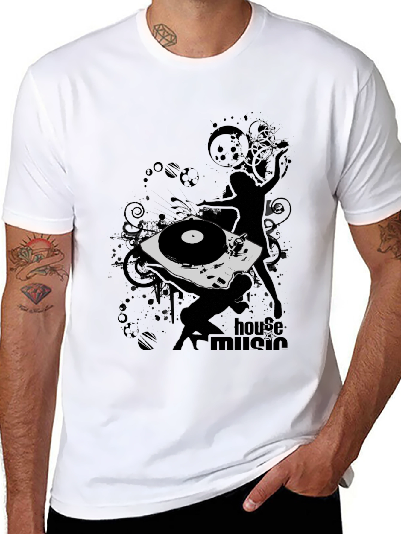 House Music DJ Black T-Shirt