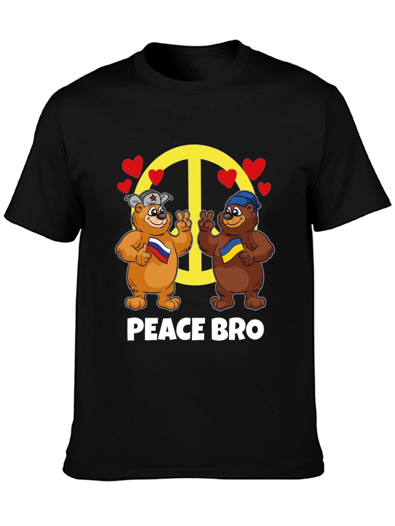 Peace Bro T-Shirt: Russia & Ukraine Bears