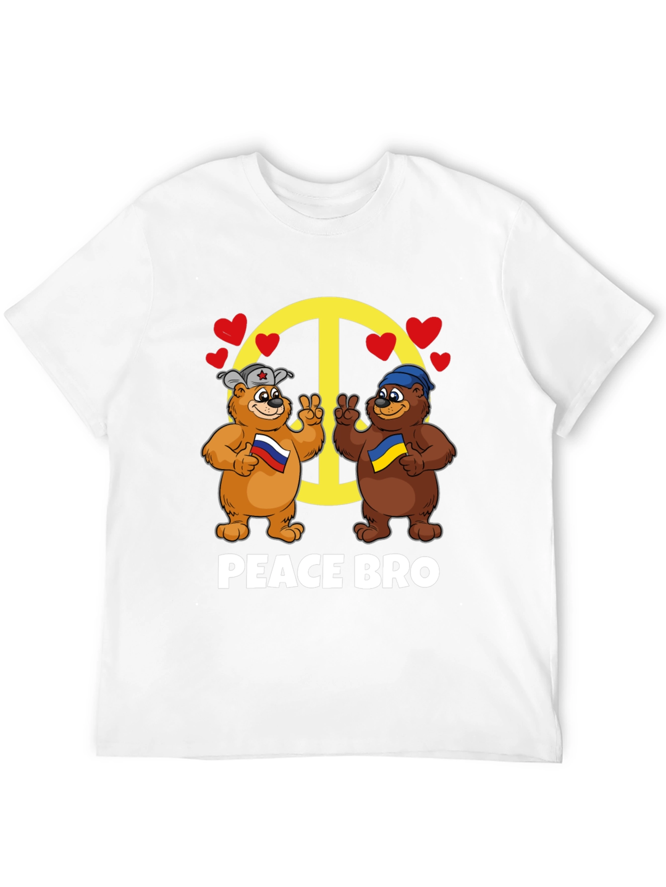 Peace Bro T-Shirt: Russia & Ukraine Bears