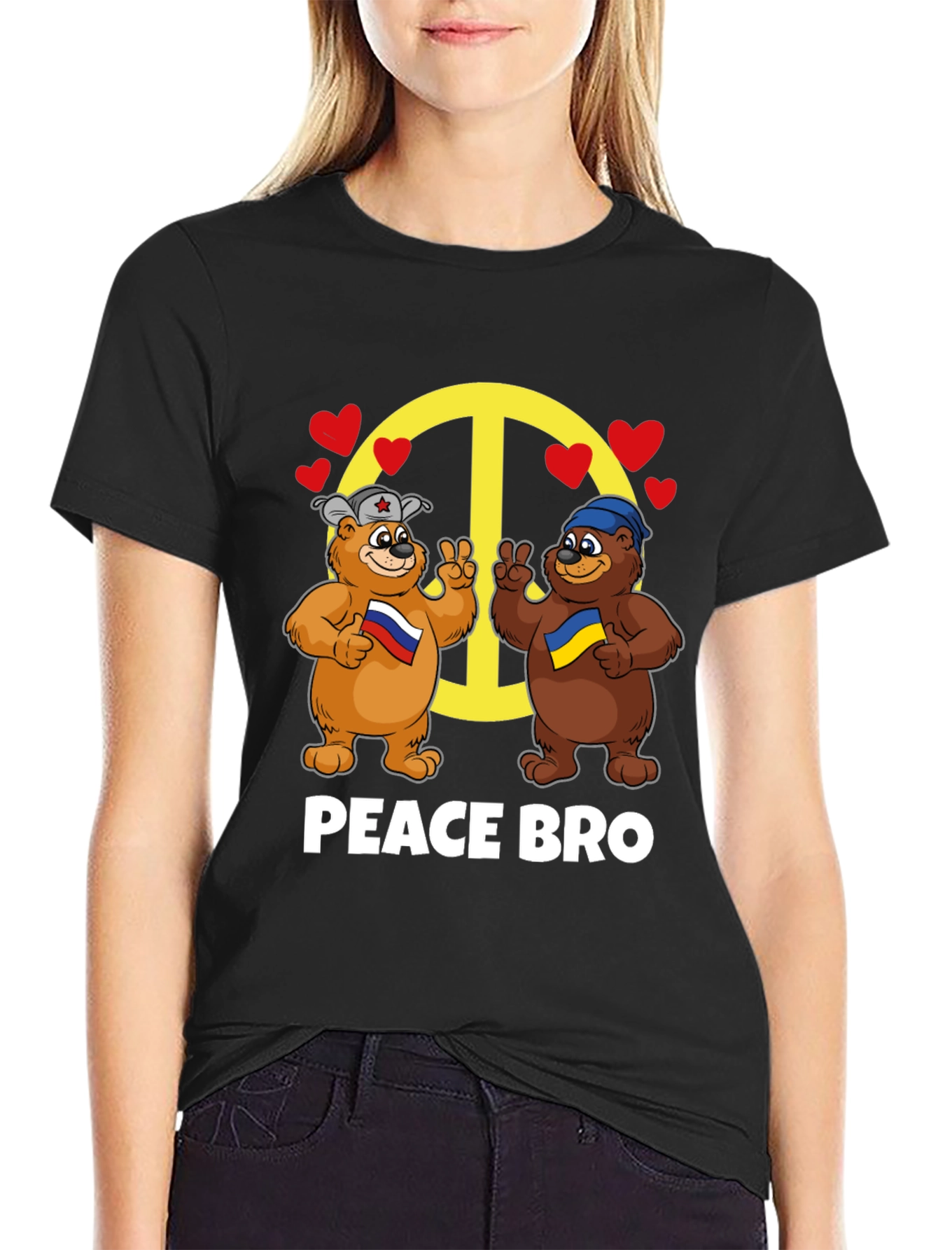 Peace Bro T-Shirt: Russia & Ukraine Bears