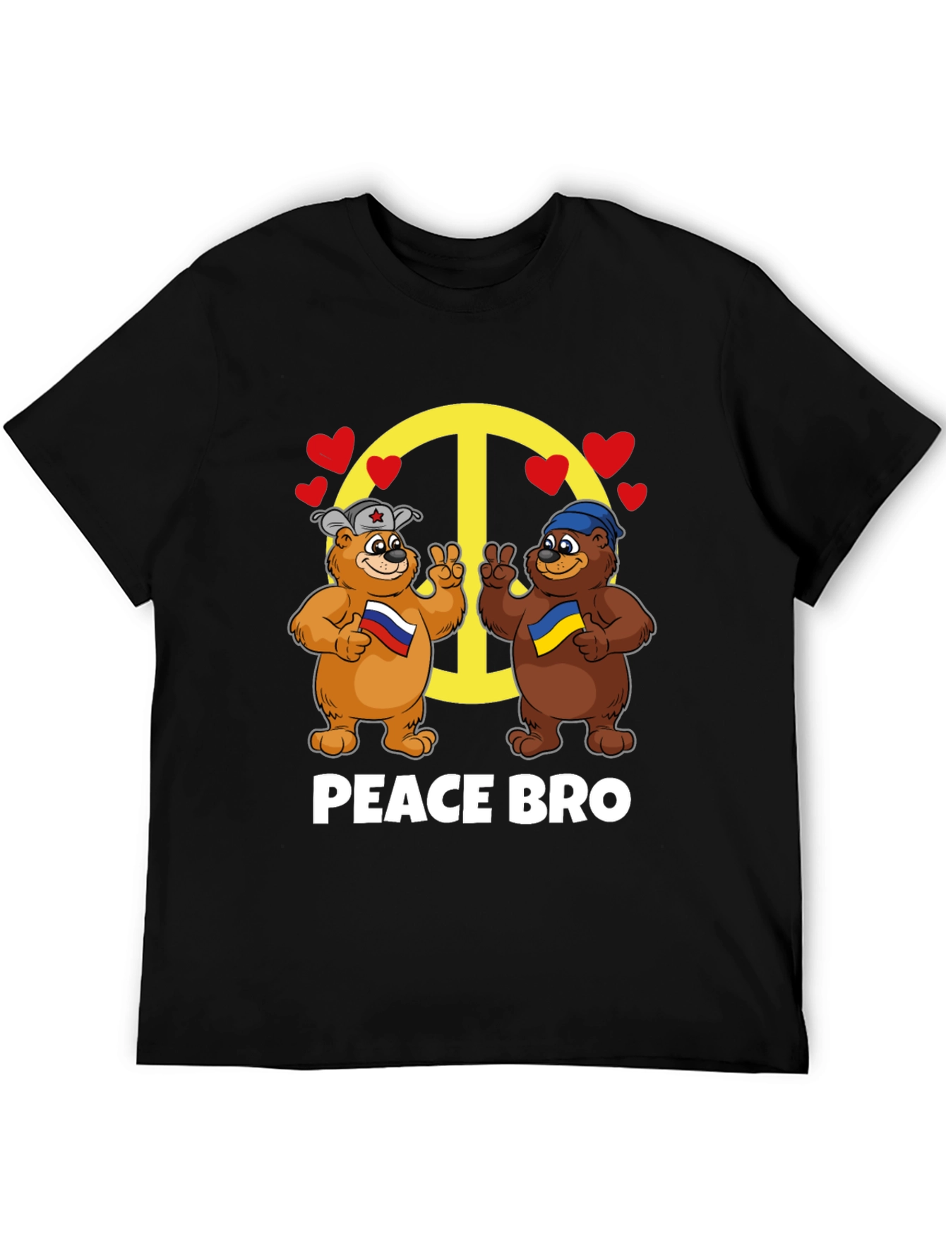 Peace Bro T-Shirt: Russia & Ukraine Bears