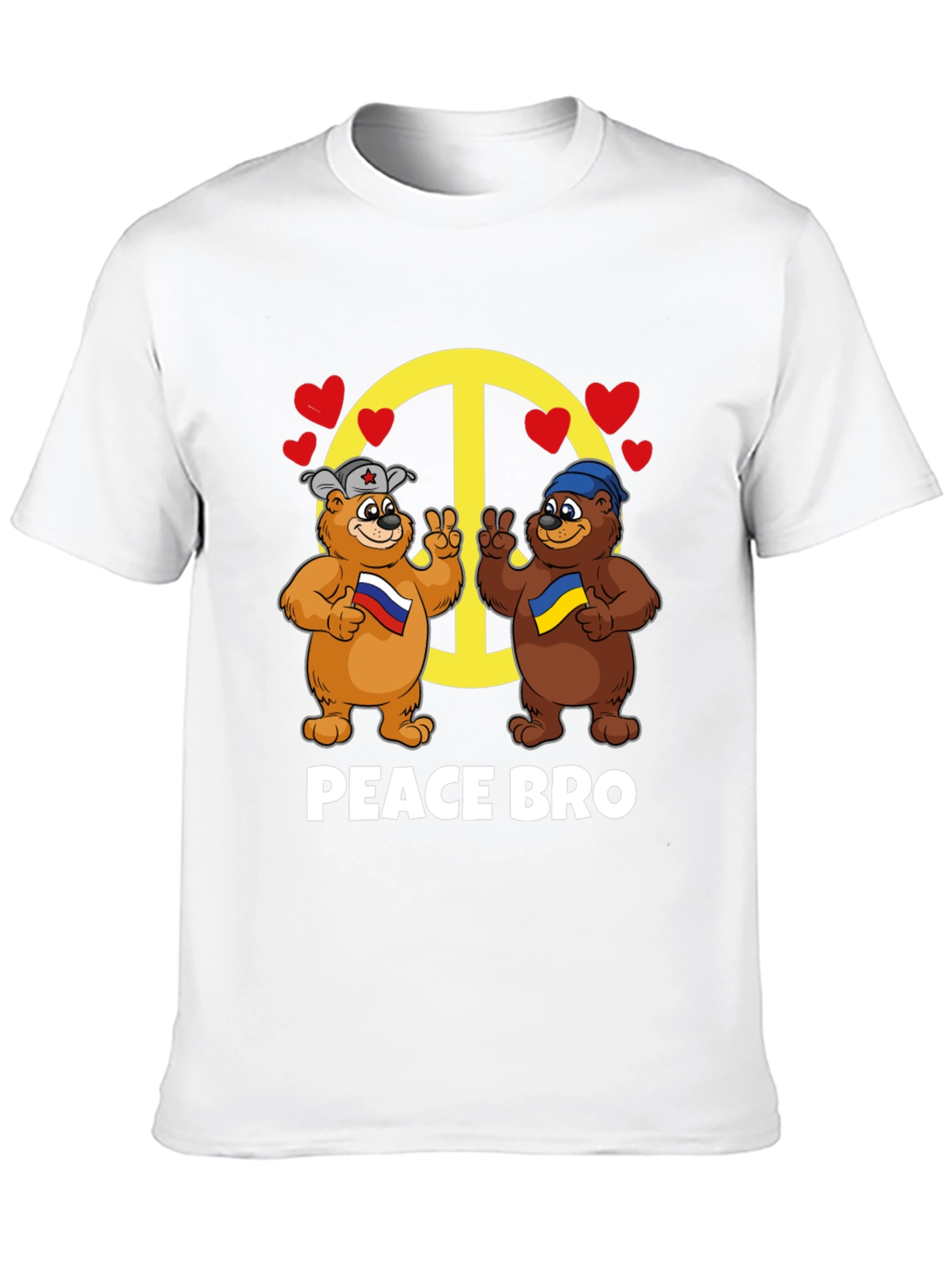 Peace Bro T-Shirt: Russia & Ukraine Bears