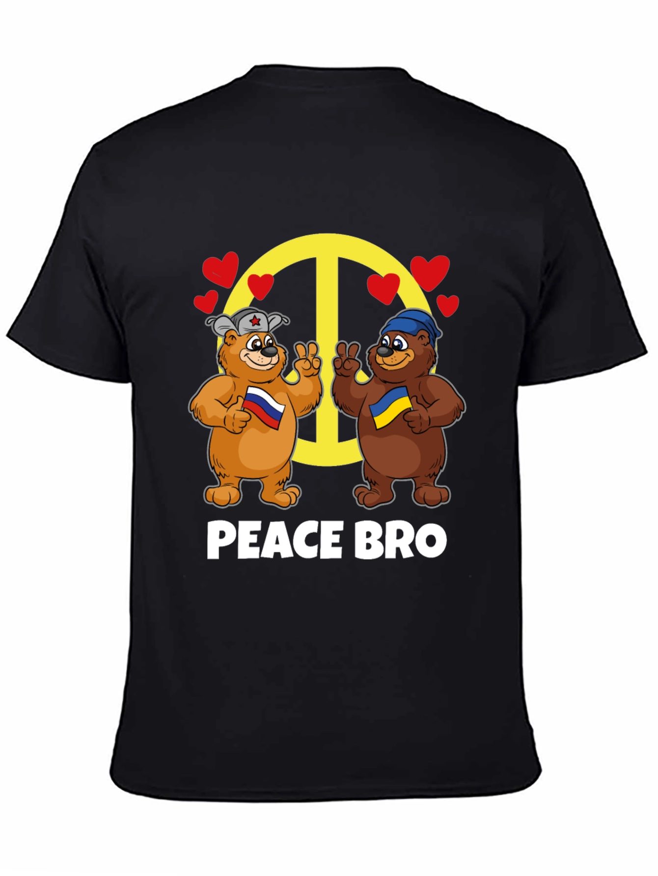 Peace Bro T-Shirt: Russia & Ukraine Bears