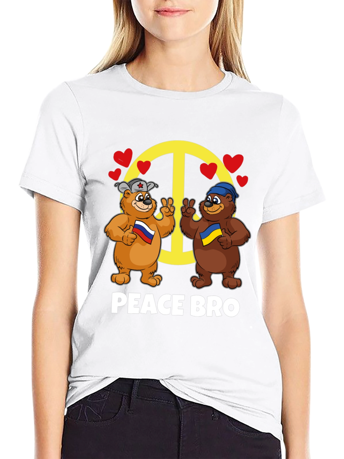 Peace Bro T-Shirt: Russia & Ukraine Bears