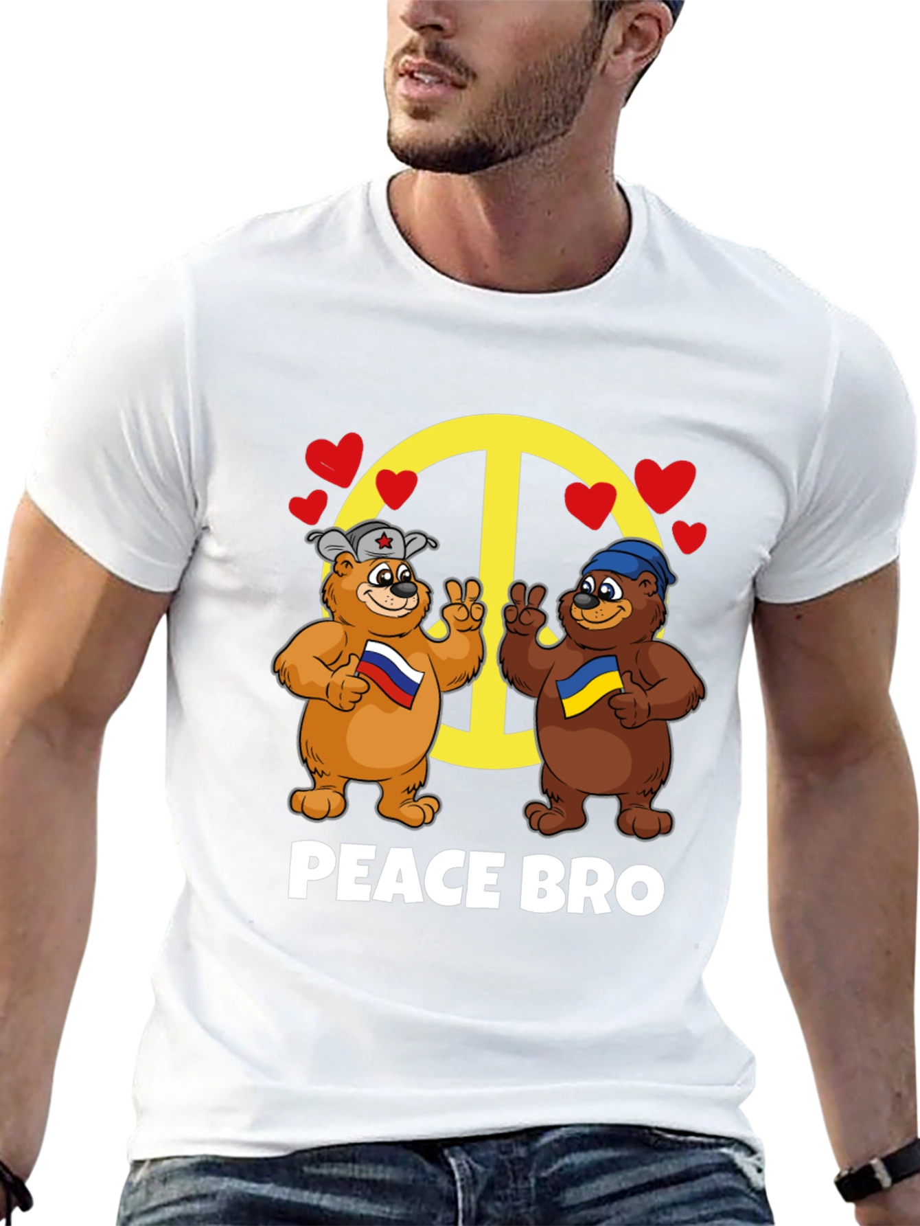 Peace Bro T-Shirt: Russia & Ukraine Bears