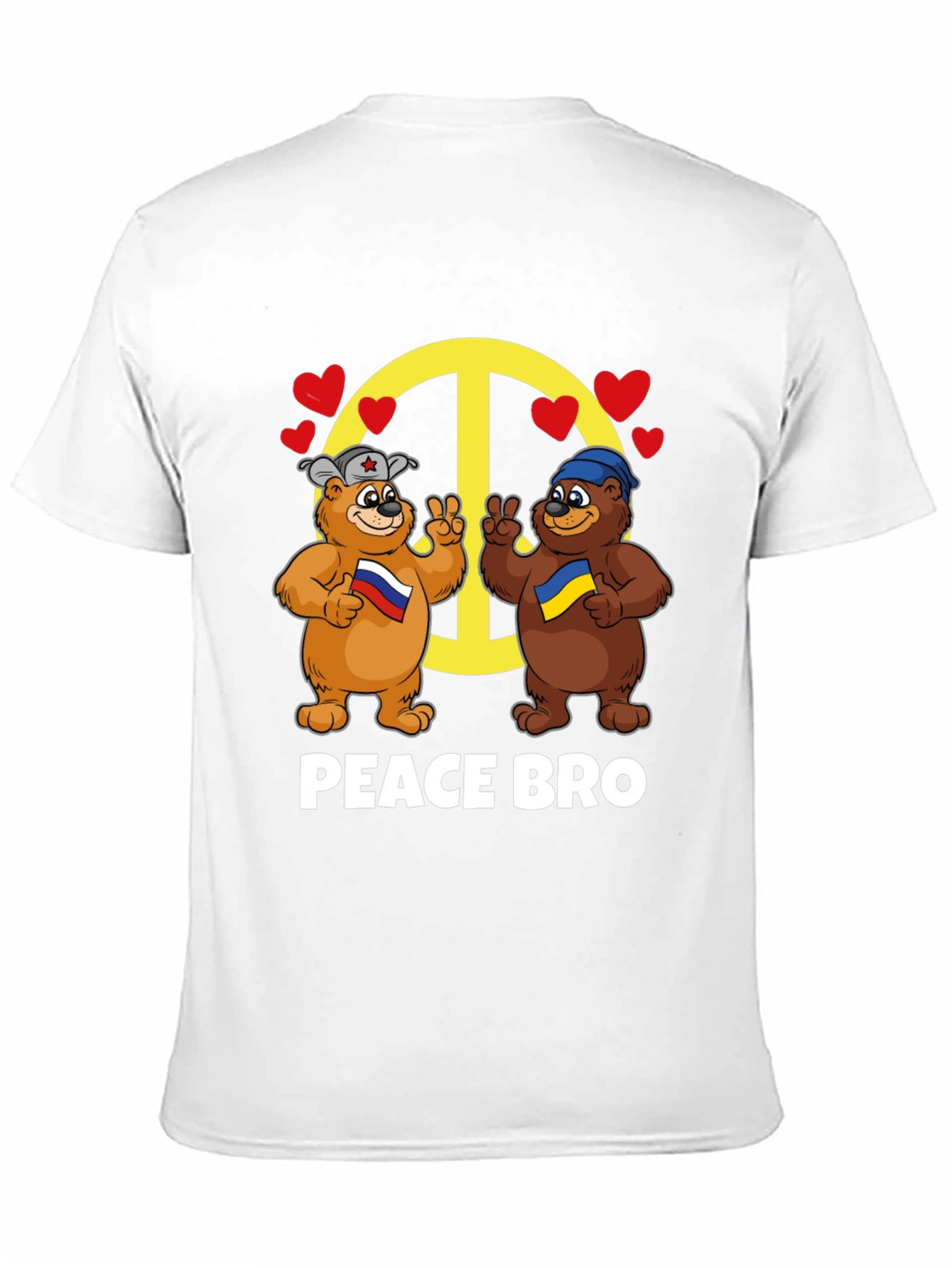 Peace Bro T-Shirt: Russia & Ukraine Bears