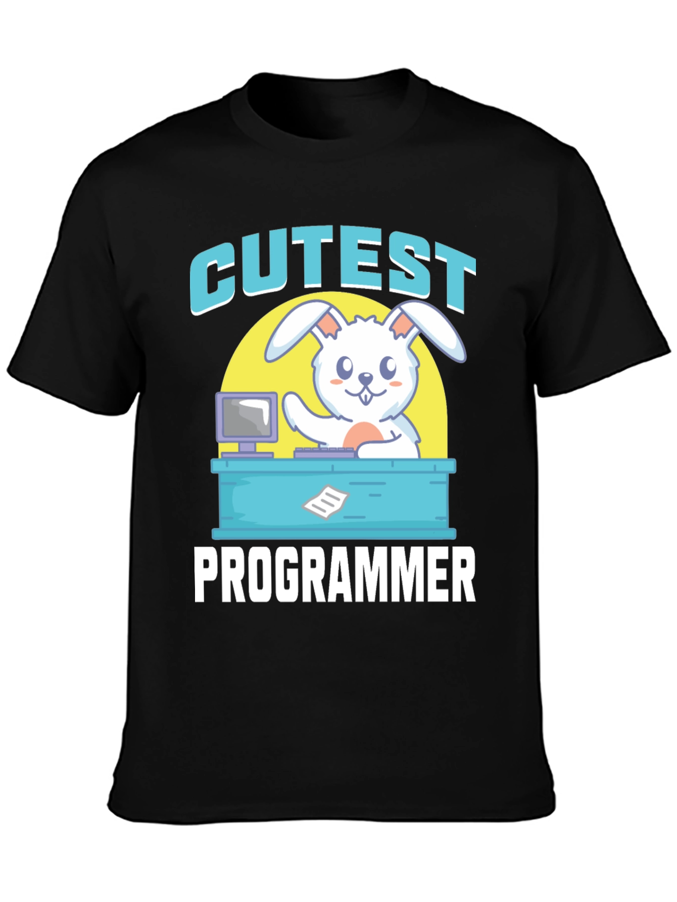 Cutest Programmer T-Shirt Bunny Rabbit Coder Tee