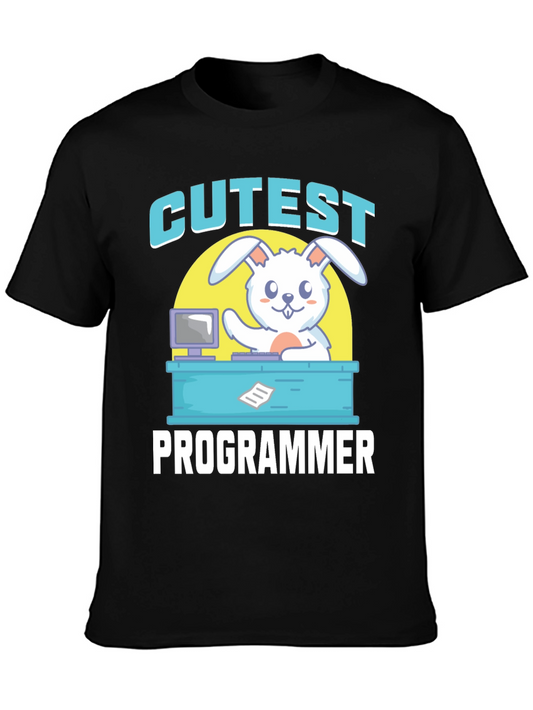 Cutest Programmer T-Shirt Bunny Rabbit Coder Tee