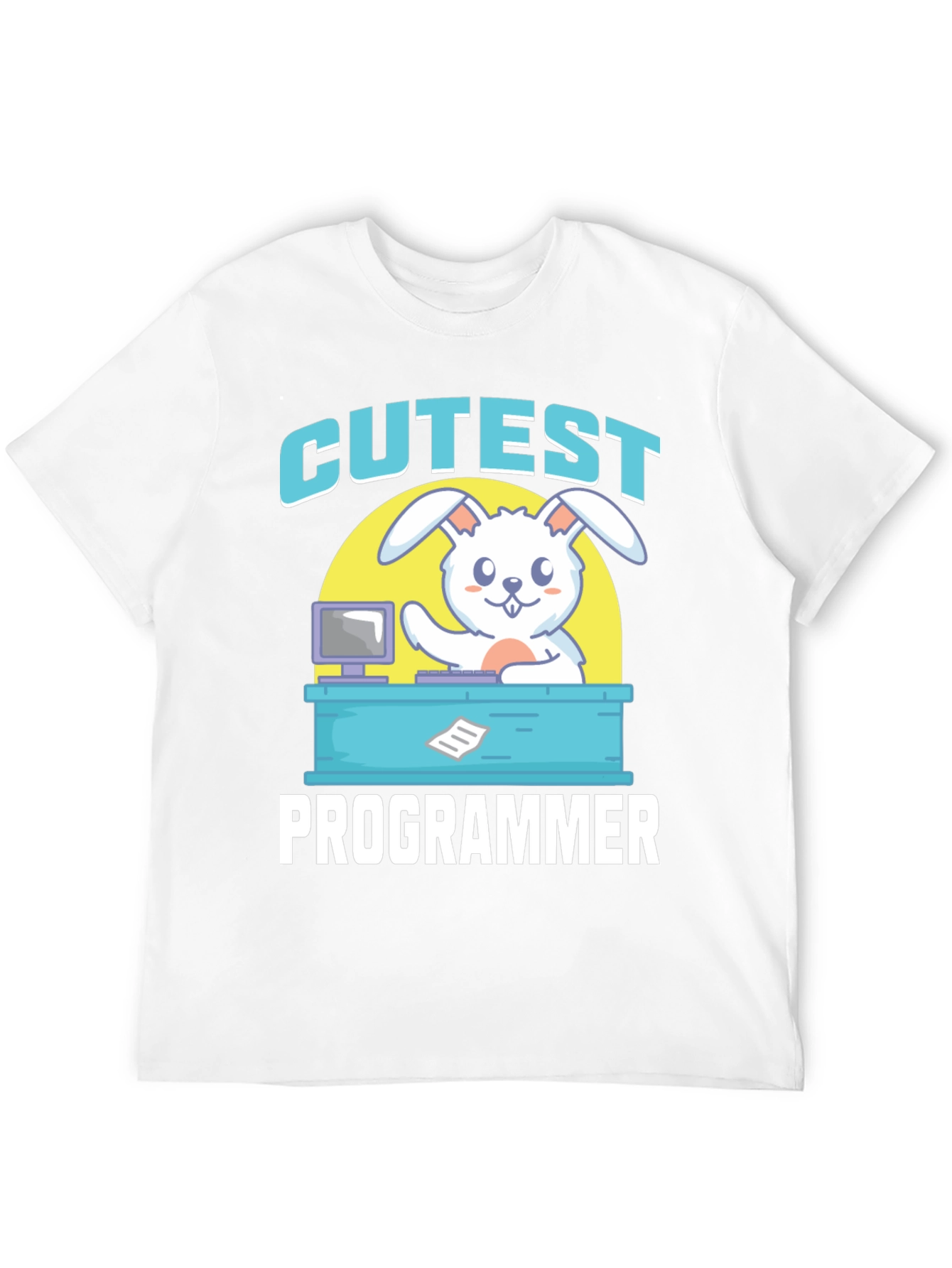 Cutest Programmer T-Shirt Bunny Rabbit Coder Tee