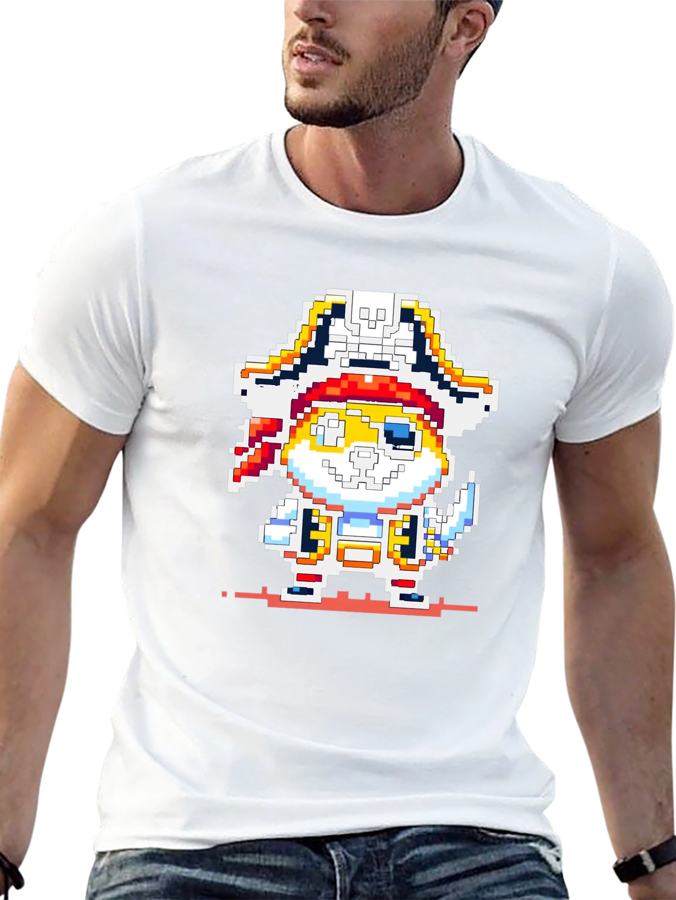 Pixel Pirate Hamster T-Shirt - Retro Gaming Style