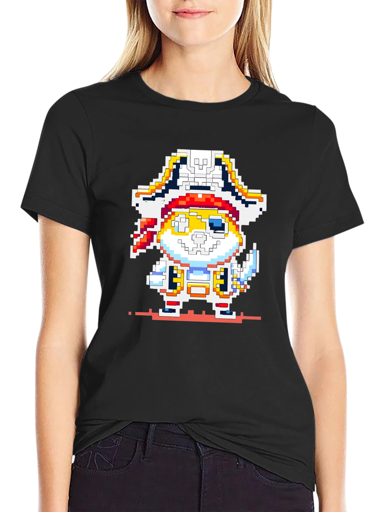 Pixel Pirate Hamster T-Shirt - Retro Gaming Style
