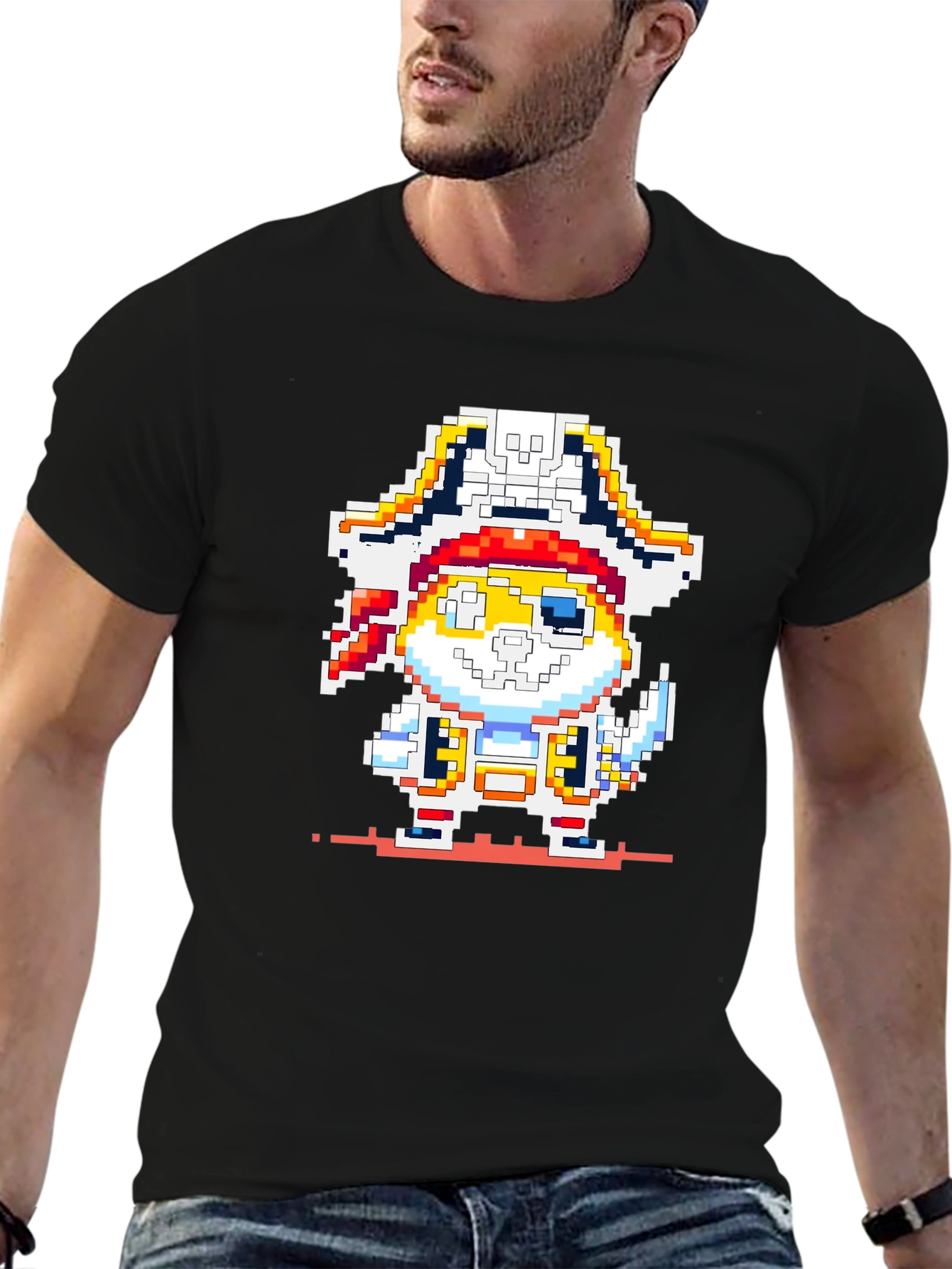 Pixel Pirate Hamster T-Shirt - Retro Gaming Style