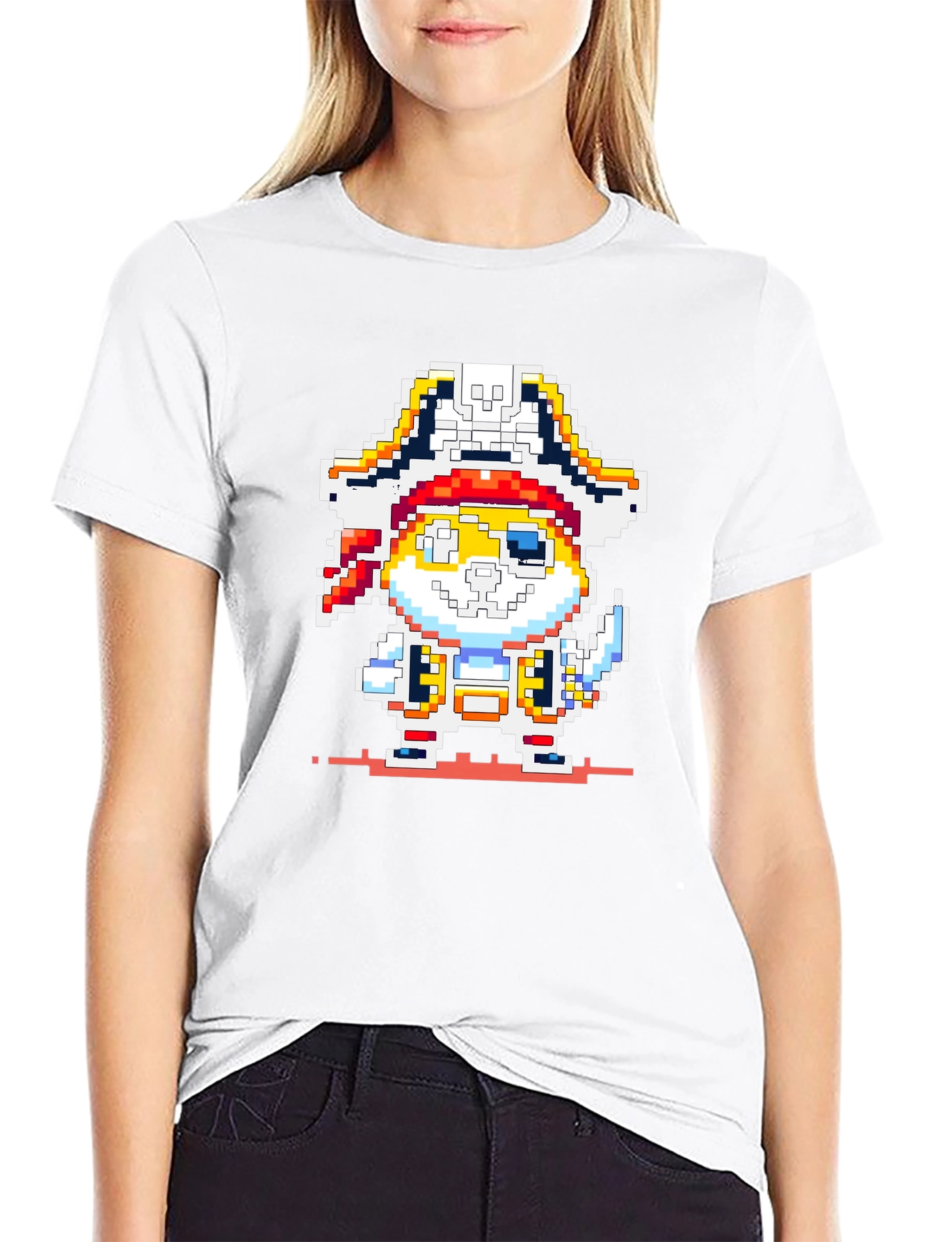 Pixel Pirate Hamster T-Shirt - Retro Gaming Style