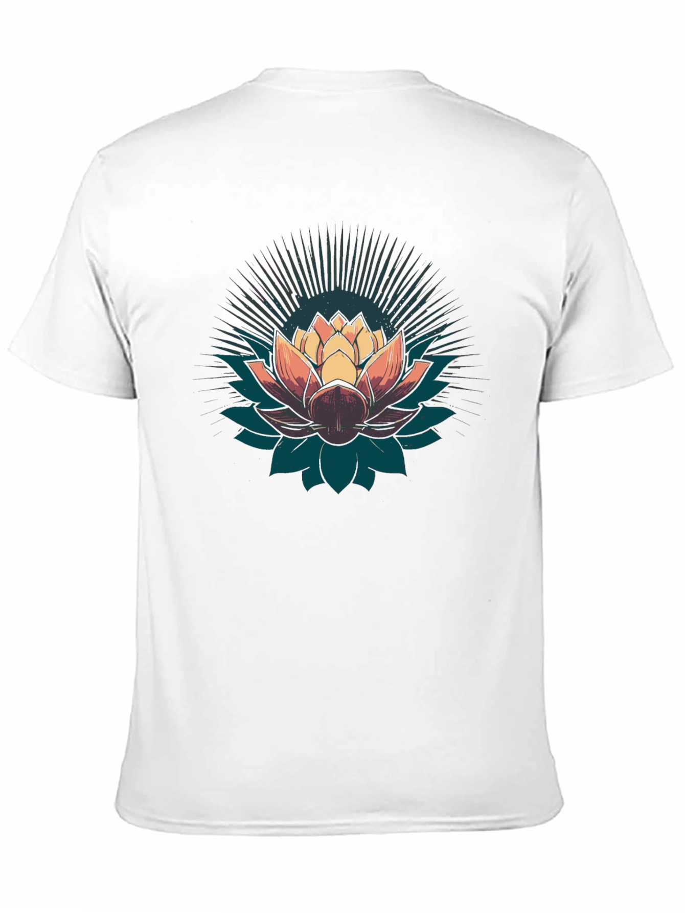 Lotus Flower Graphic T-Shirt - Black