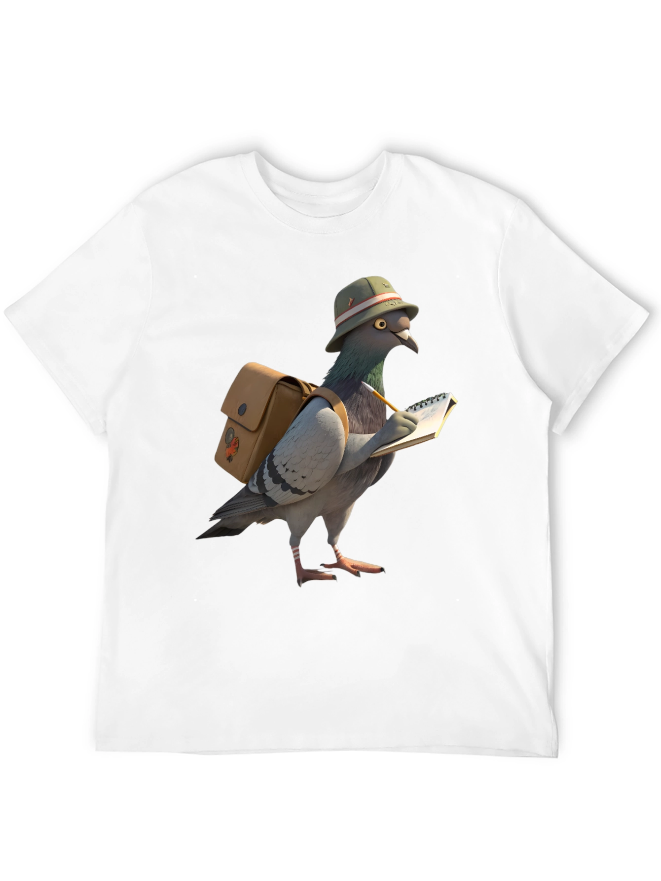 Pigeon Reporter Graphic T-Shirt - Black