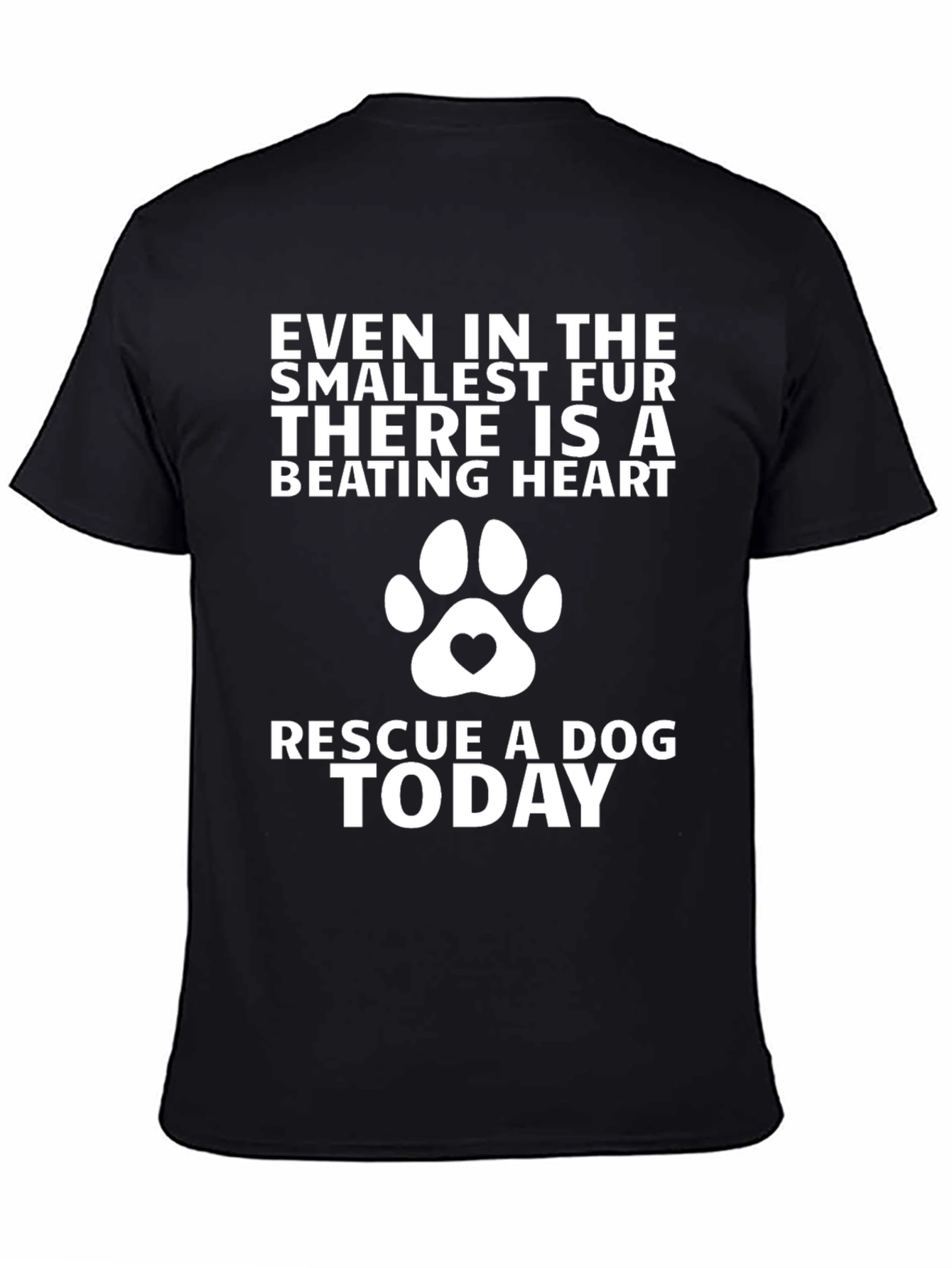 Rescue Dog T-Shirt - Beating Heart Design