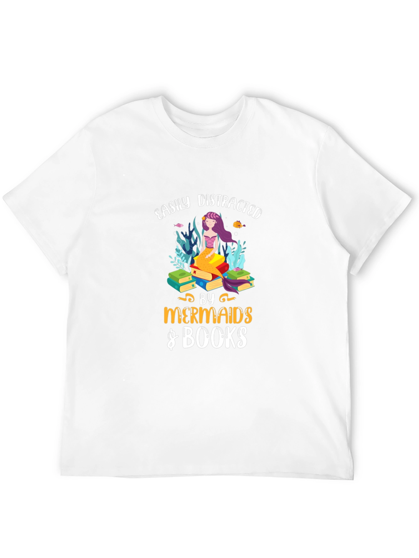 Easily Distracted by Mermaids & Books Tee