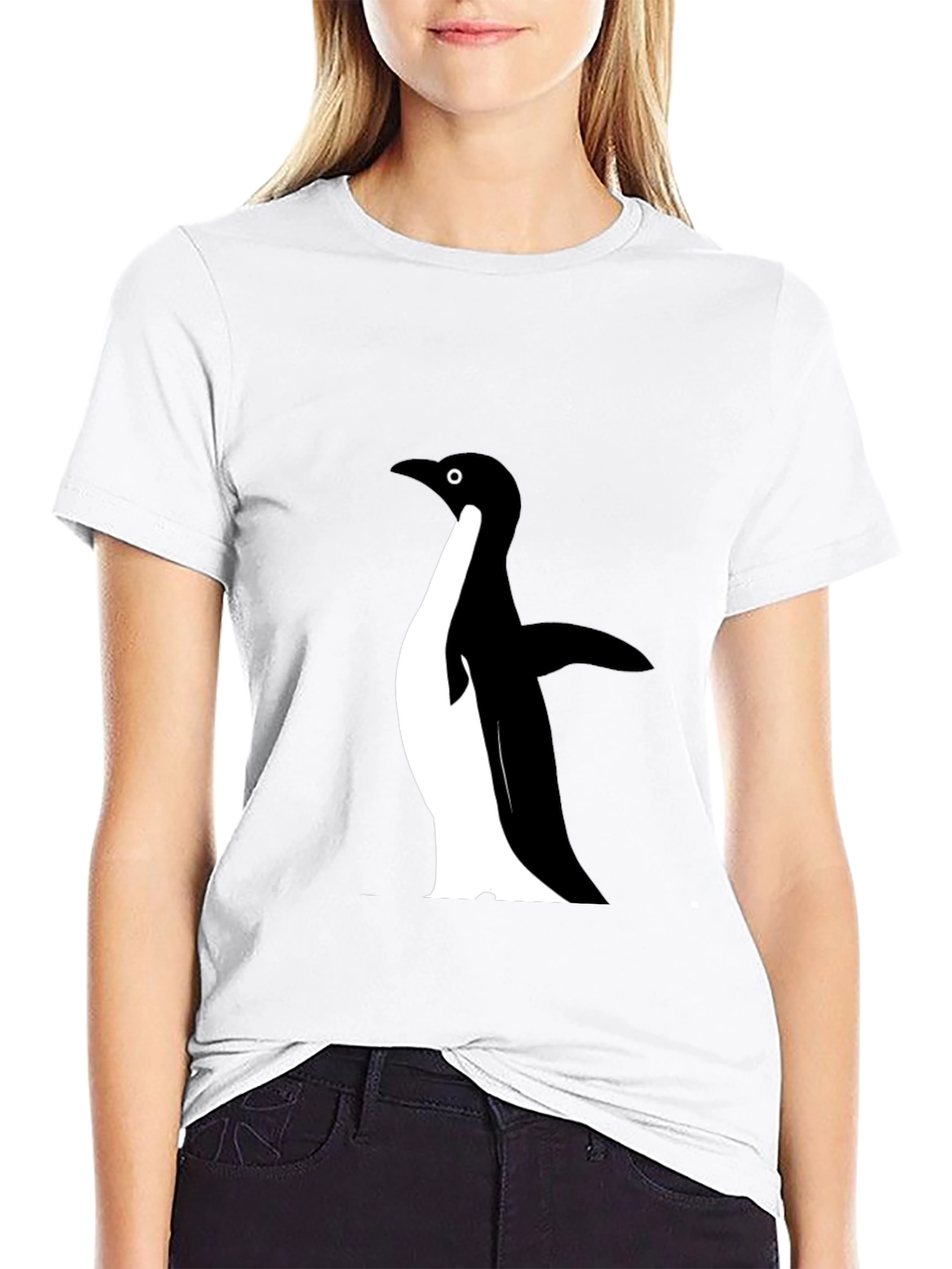 Mens Black Penguin Graphic T-Shirt
