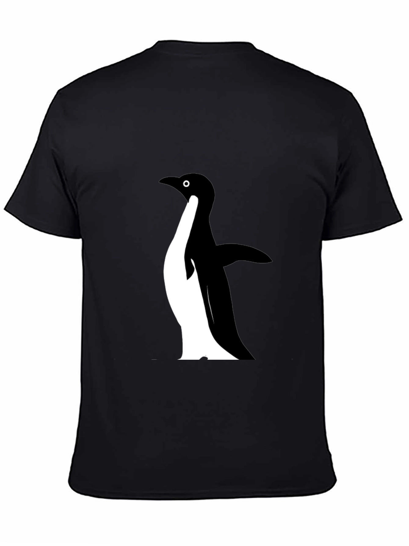 Mens Black Penguin Graphic T-Shirt