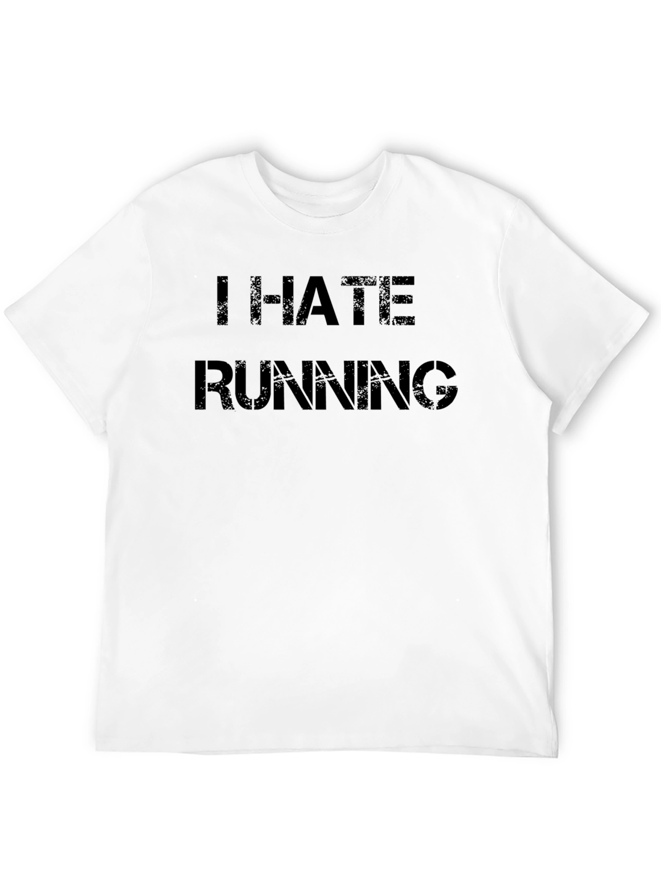 I Hate Running Black T-Shirt