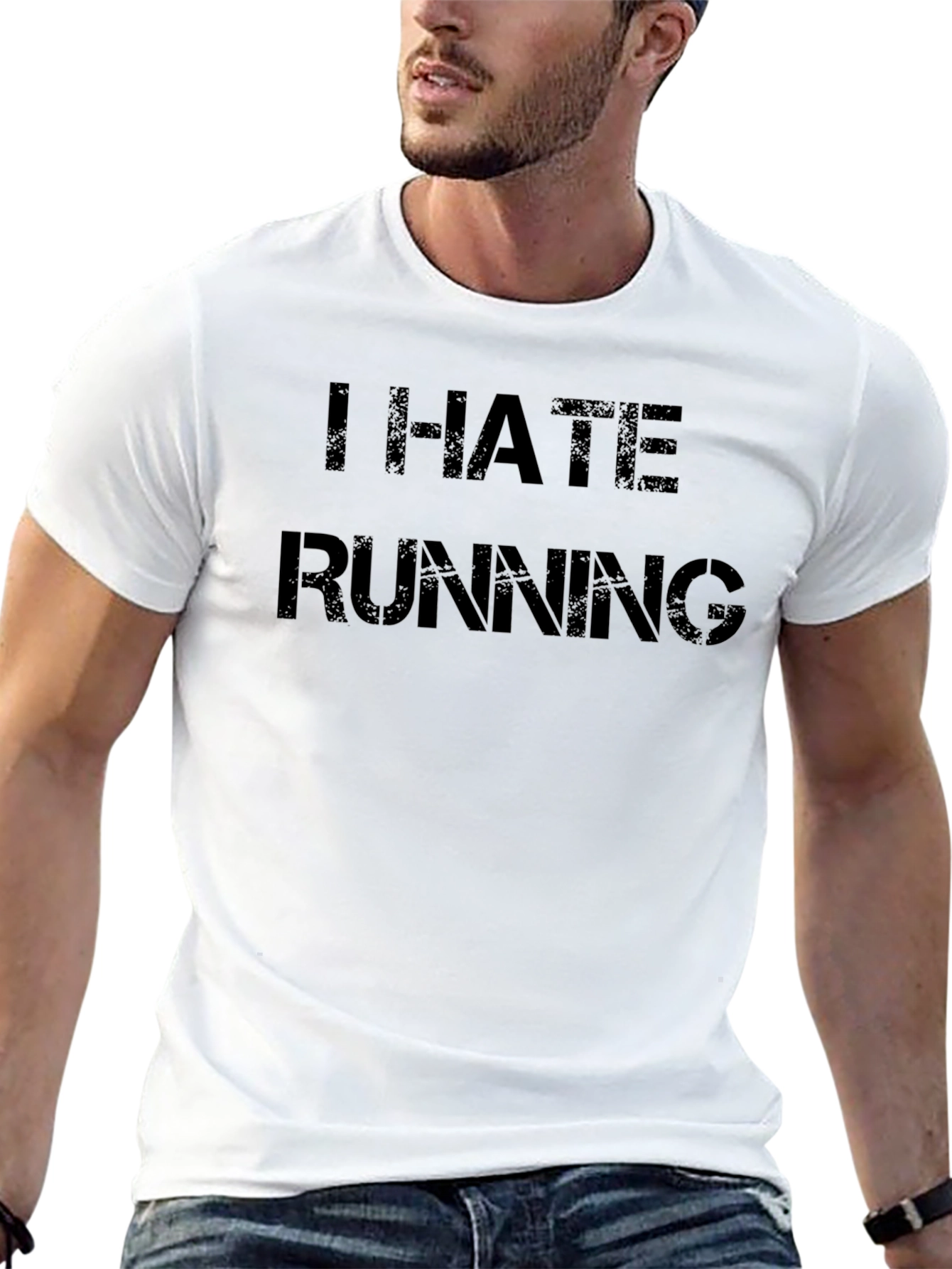 I Hate Running Black T-Shirt