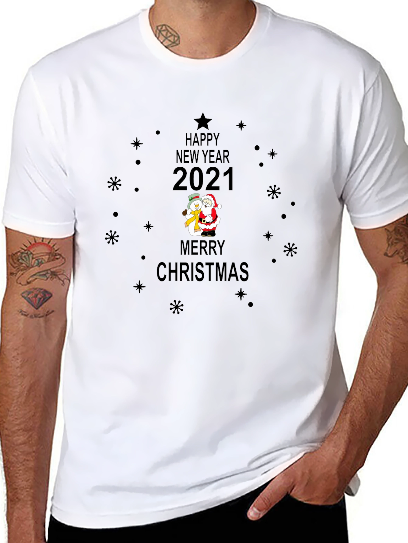 Happy New Year 2021 Christmas Graphic T-Shirt