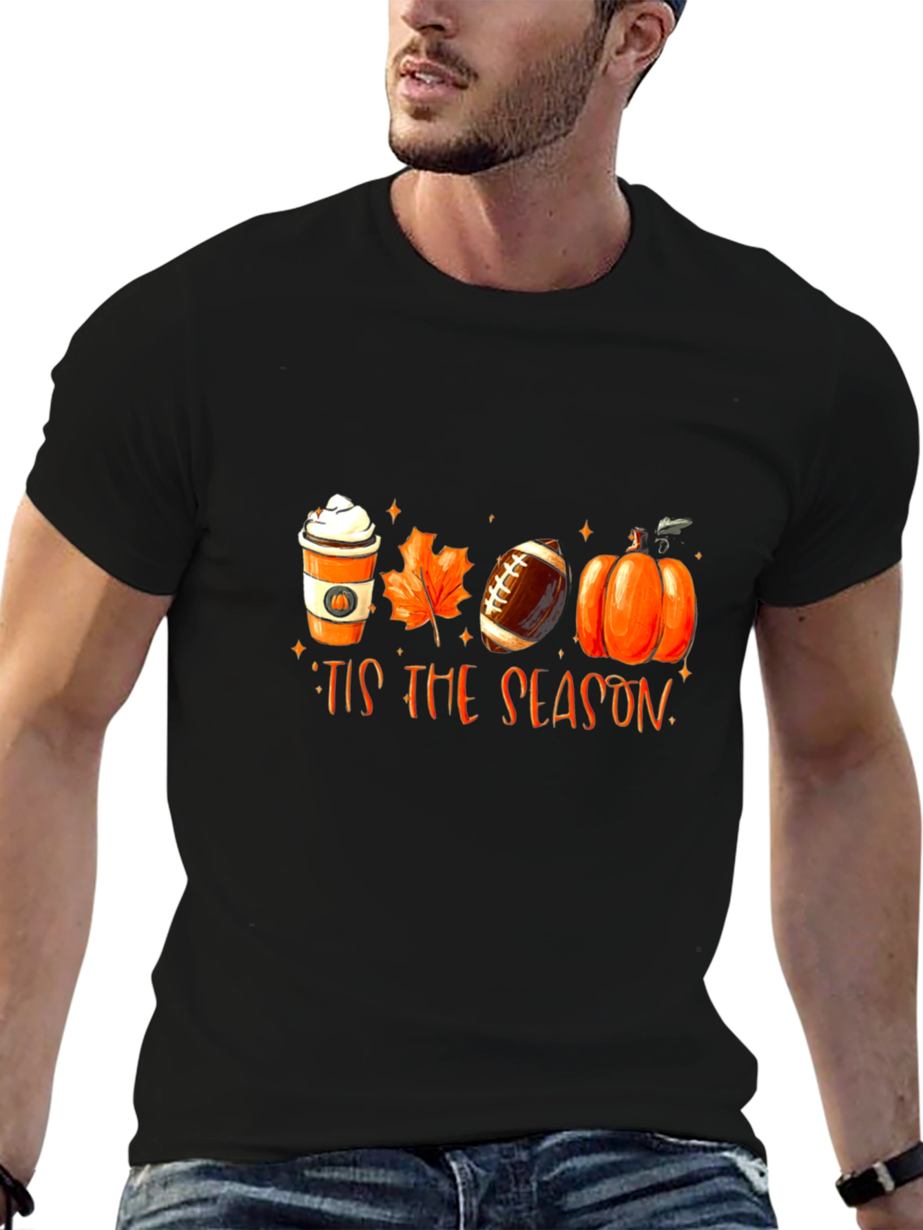 Tis the Season T-Shirt - Fall Football Pumpkin Spice