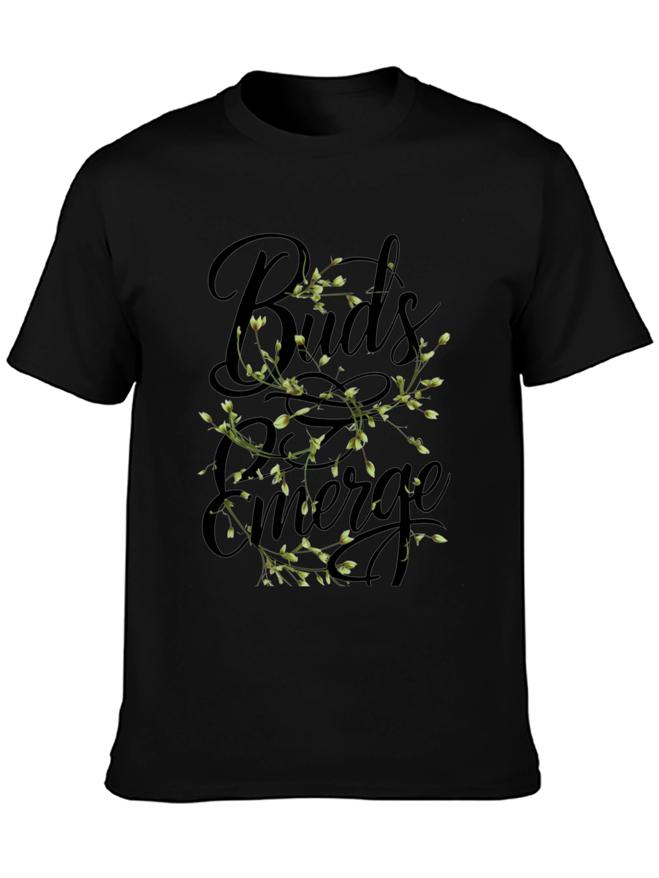 Buds Emerge Black Graphic Tee