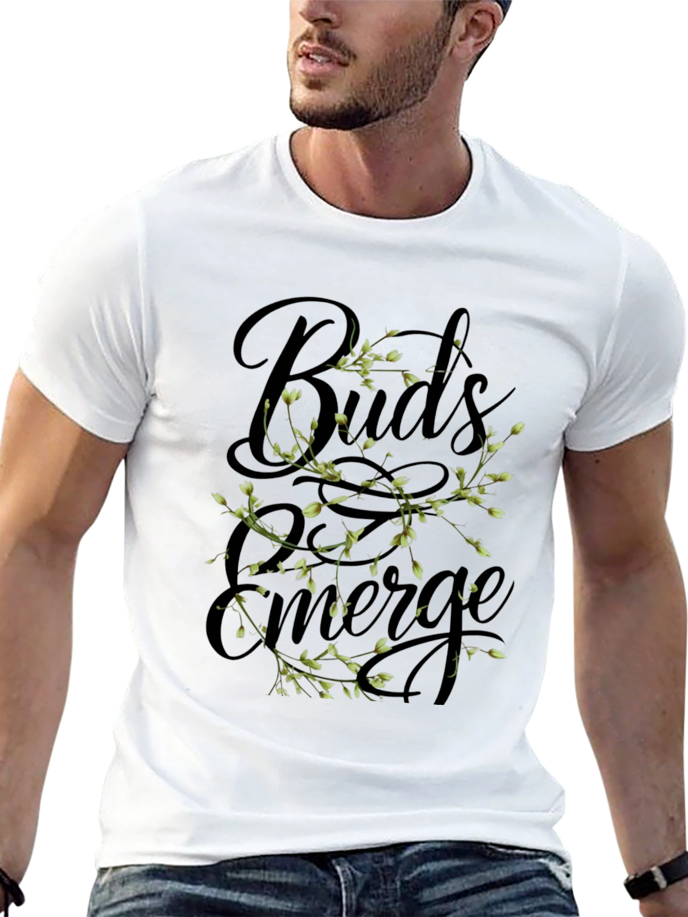 Buds Emerge Black Graphic Tee