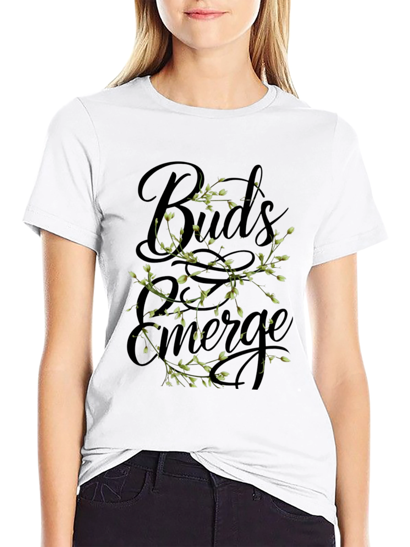 Buds Emerge Black Graphic Tee
