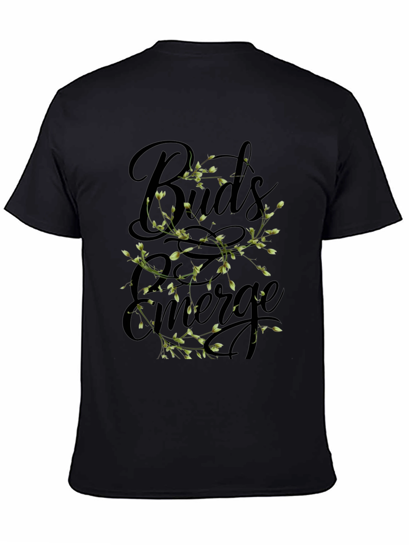 Buds Emerge Black Graphic Tee