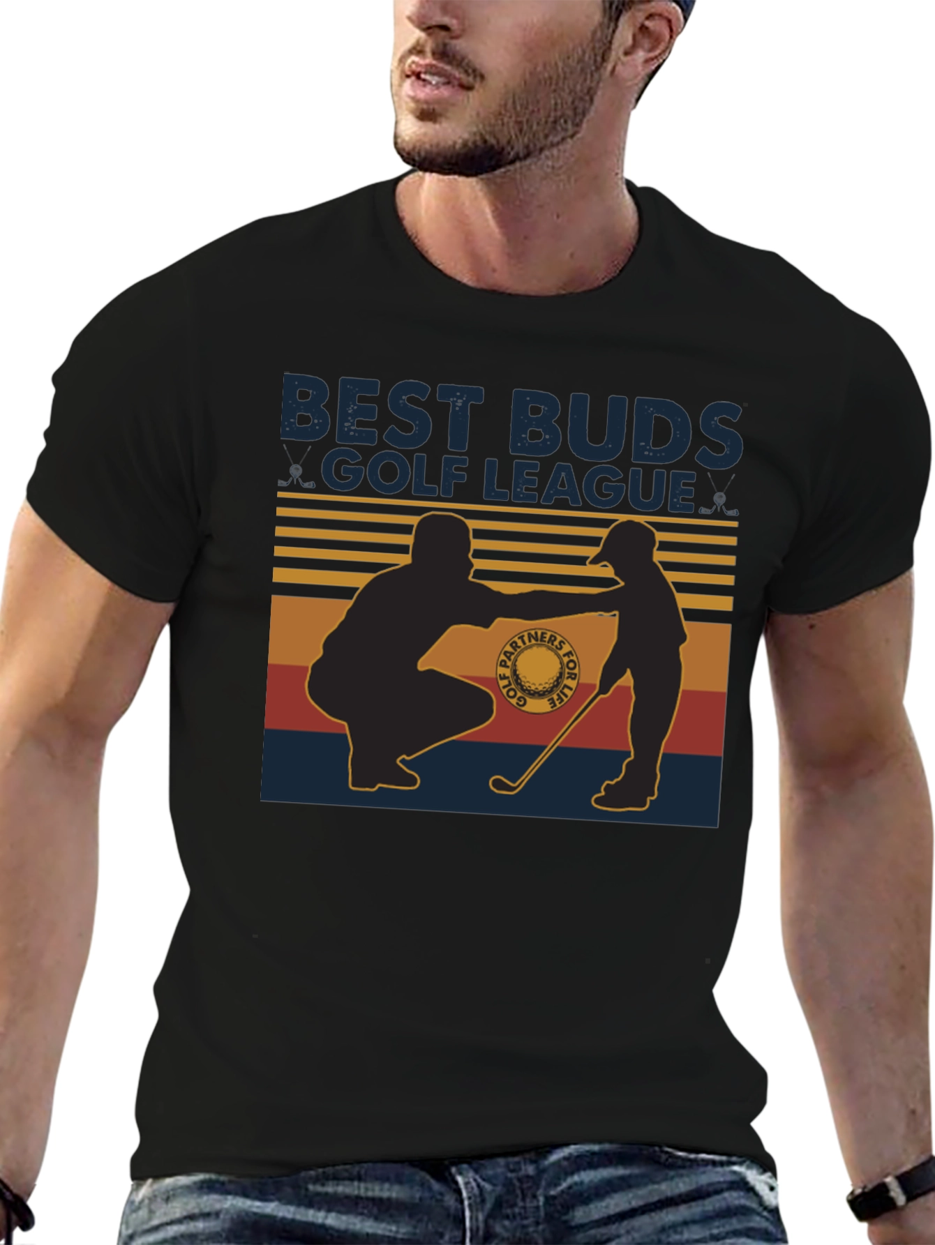 Best Buds Golf League T-Shirt Father Son Golf Tee