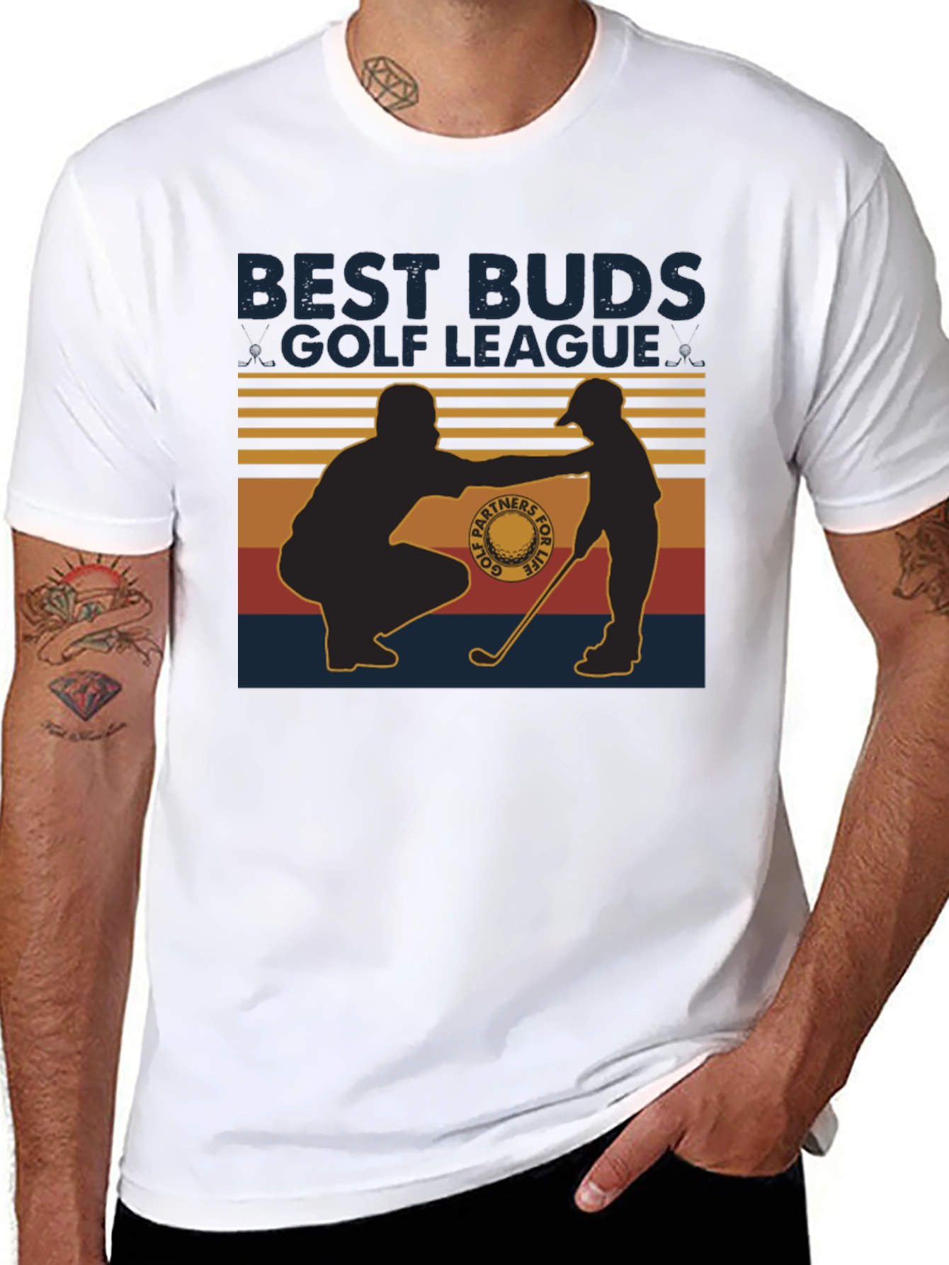 Best Buds Golf League T-Shirt Father Son Golf Tee